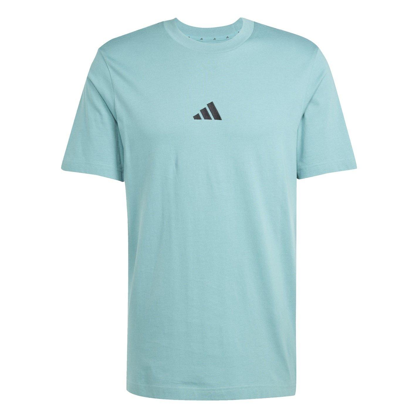 Adidas Men's Essentials Single Jersey Logo T-Shirt - Powder Teal Sl - S