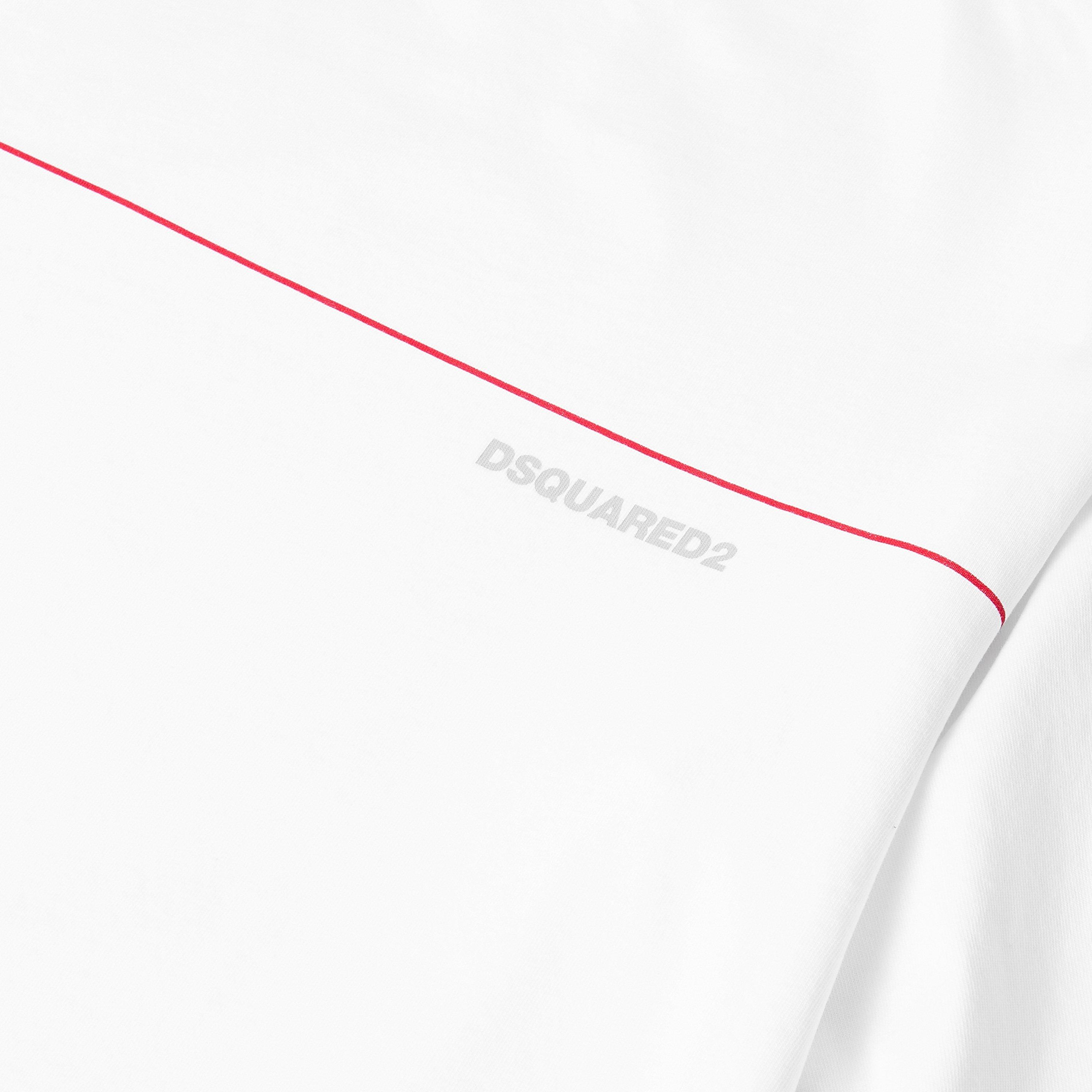 White - DSquared2 - Men's DSQ Line Oversized T-Shirt - 5