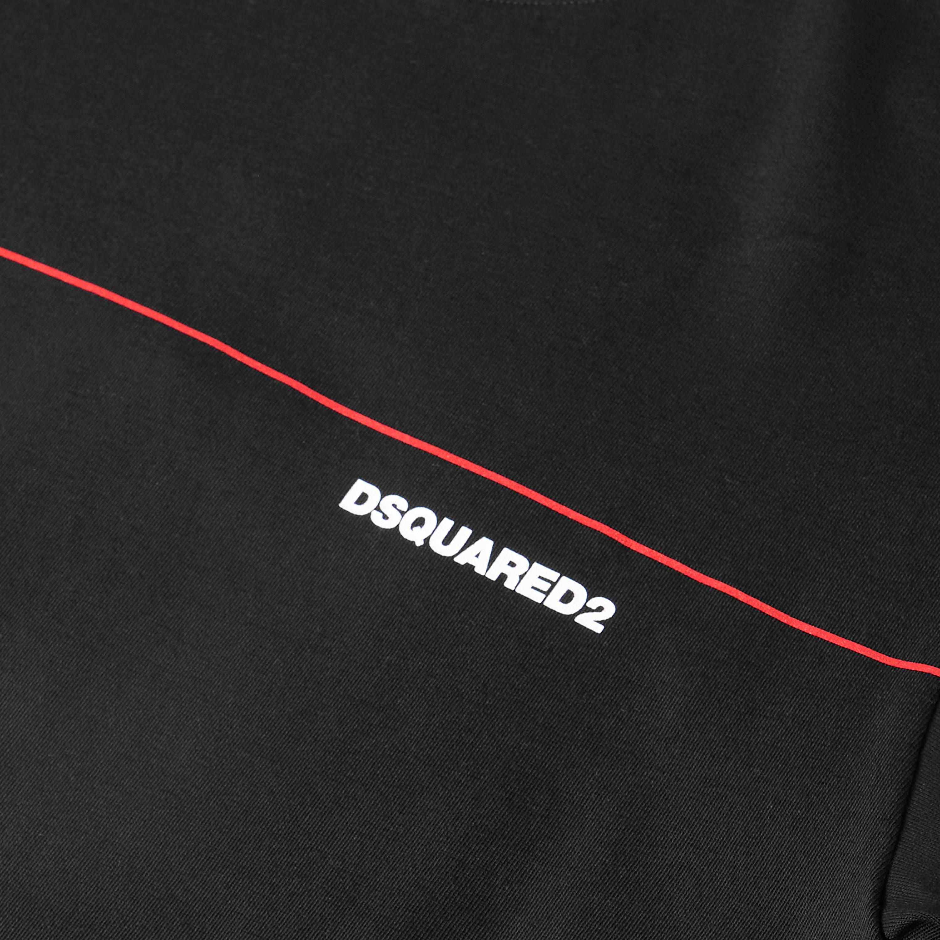 Black - DSquared2 - Men's DSQ Line Oversized T-Shirt - 5