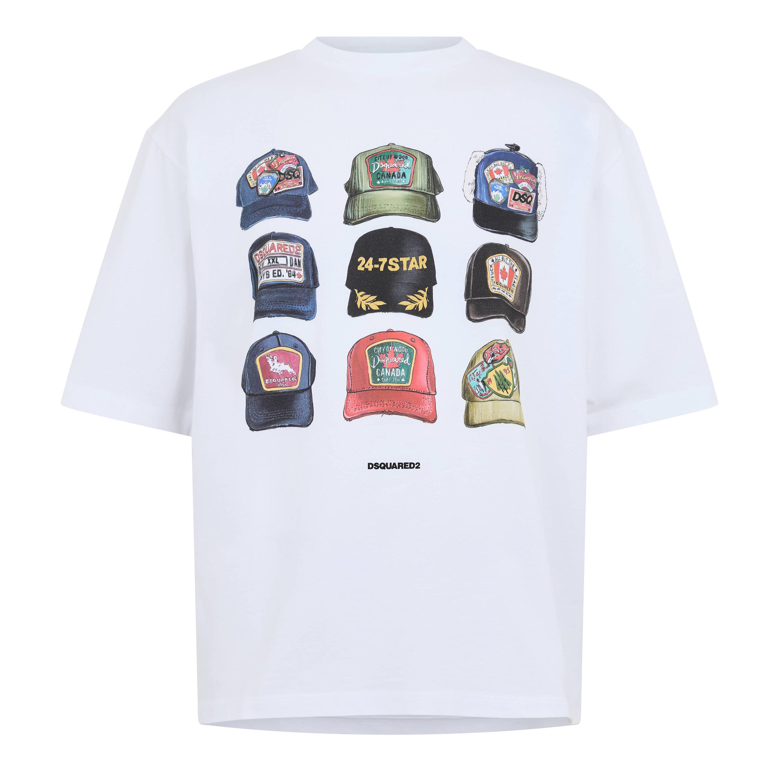 White - DSquared2 - DSQ Cap Tee Sn62 - 1