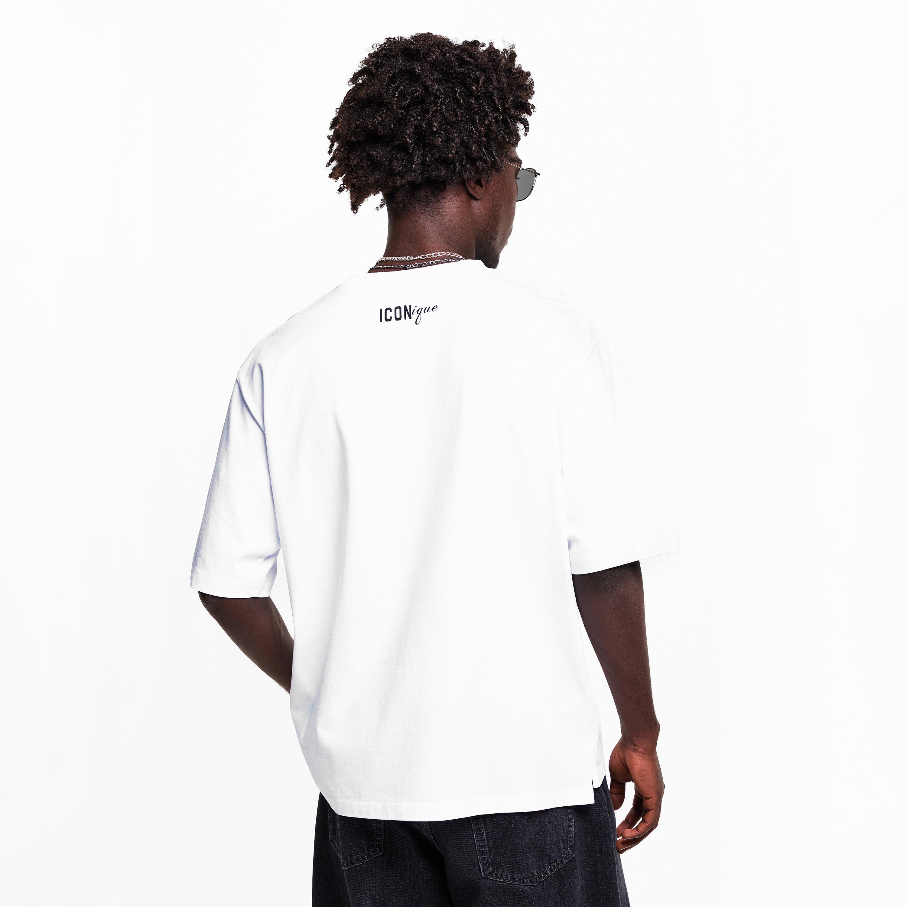 White - DSquared2 - Men's DSQ Cap Oversized T-Shirt - 4