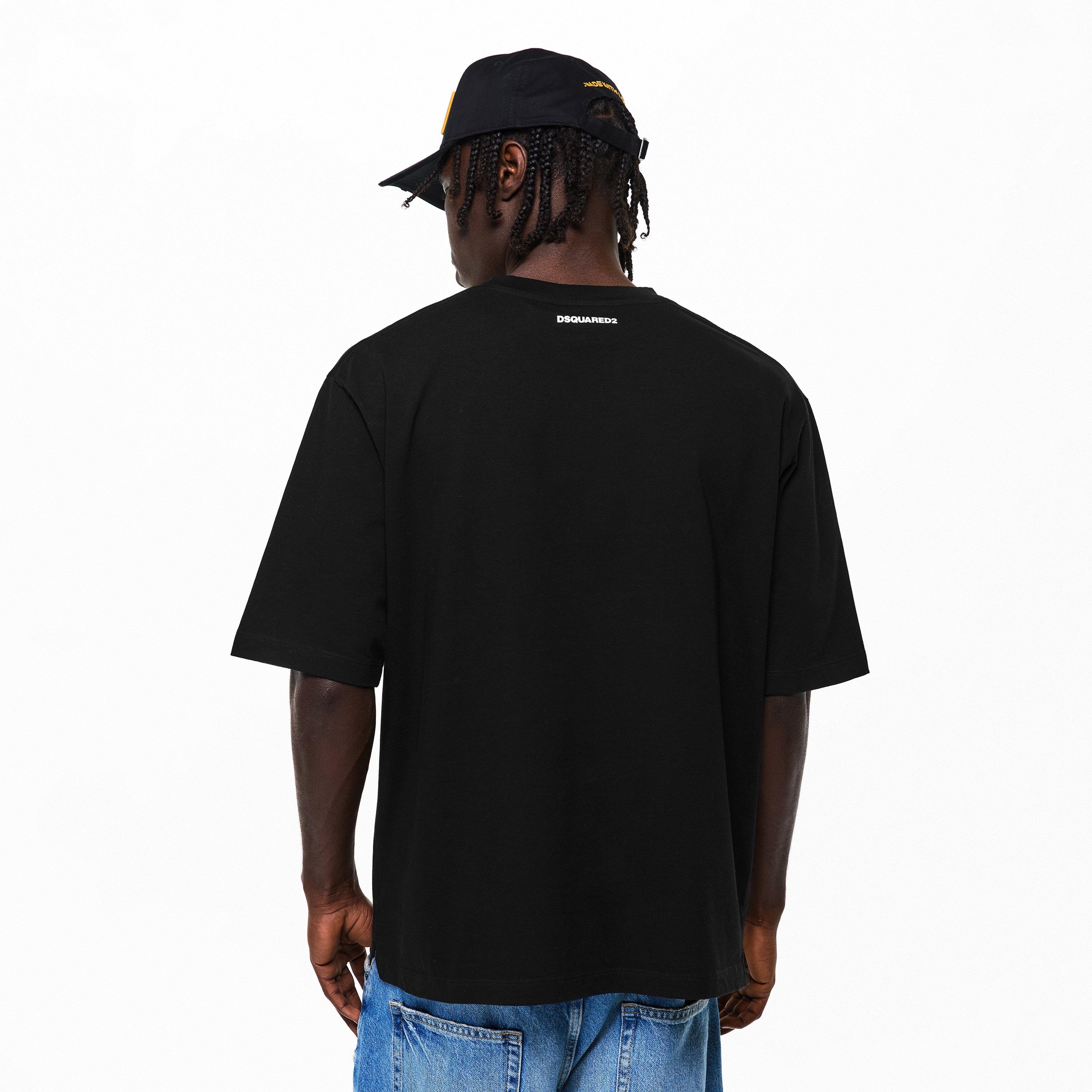 Black - DSquared2 - Men's Oversized T-Shirt - 4