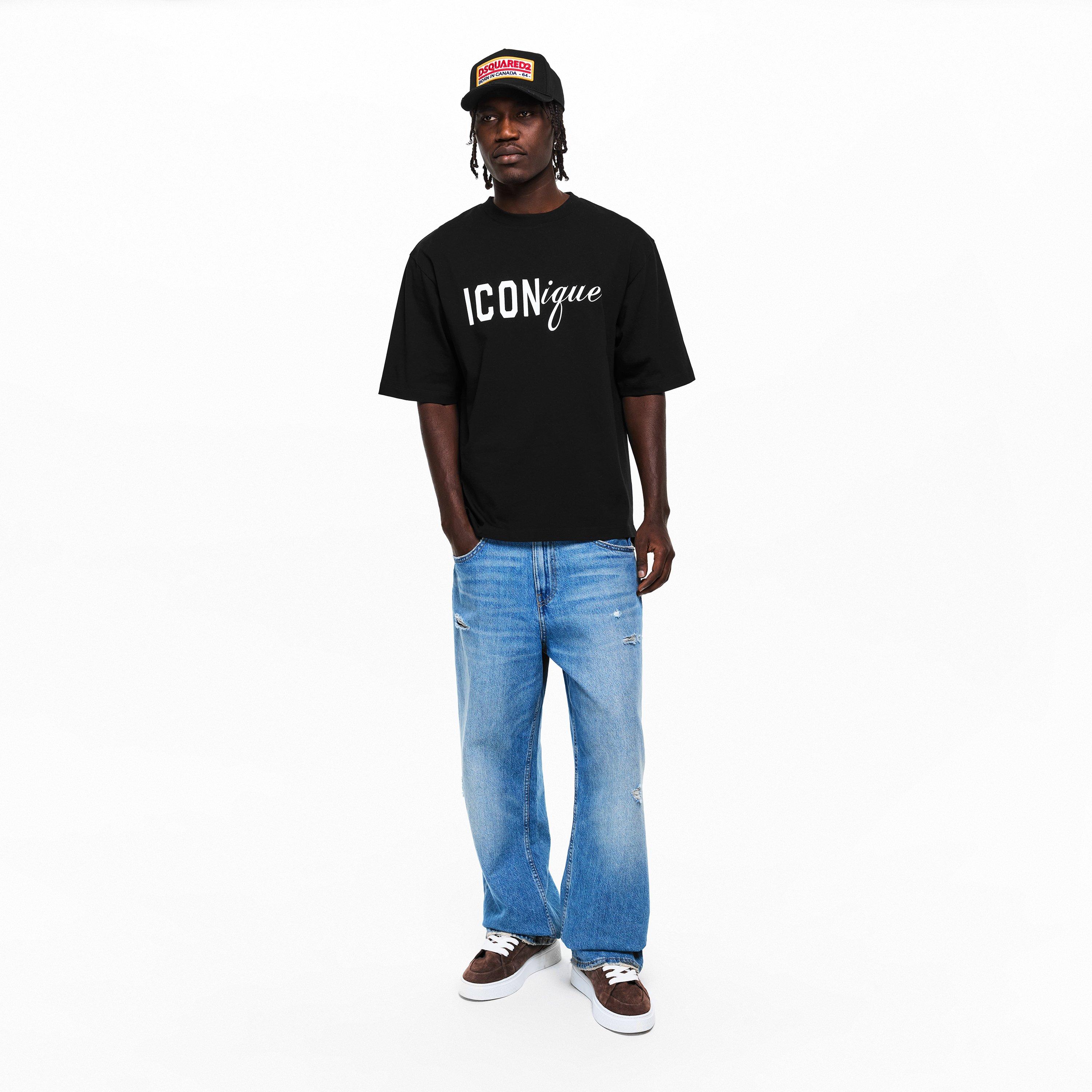Black - DSquared2 - Men's Oversized T-Shirt - 6