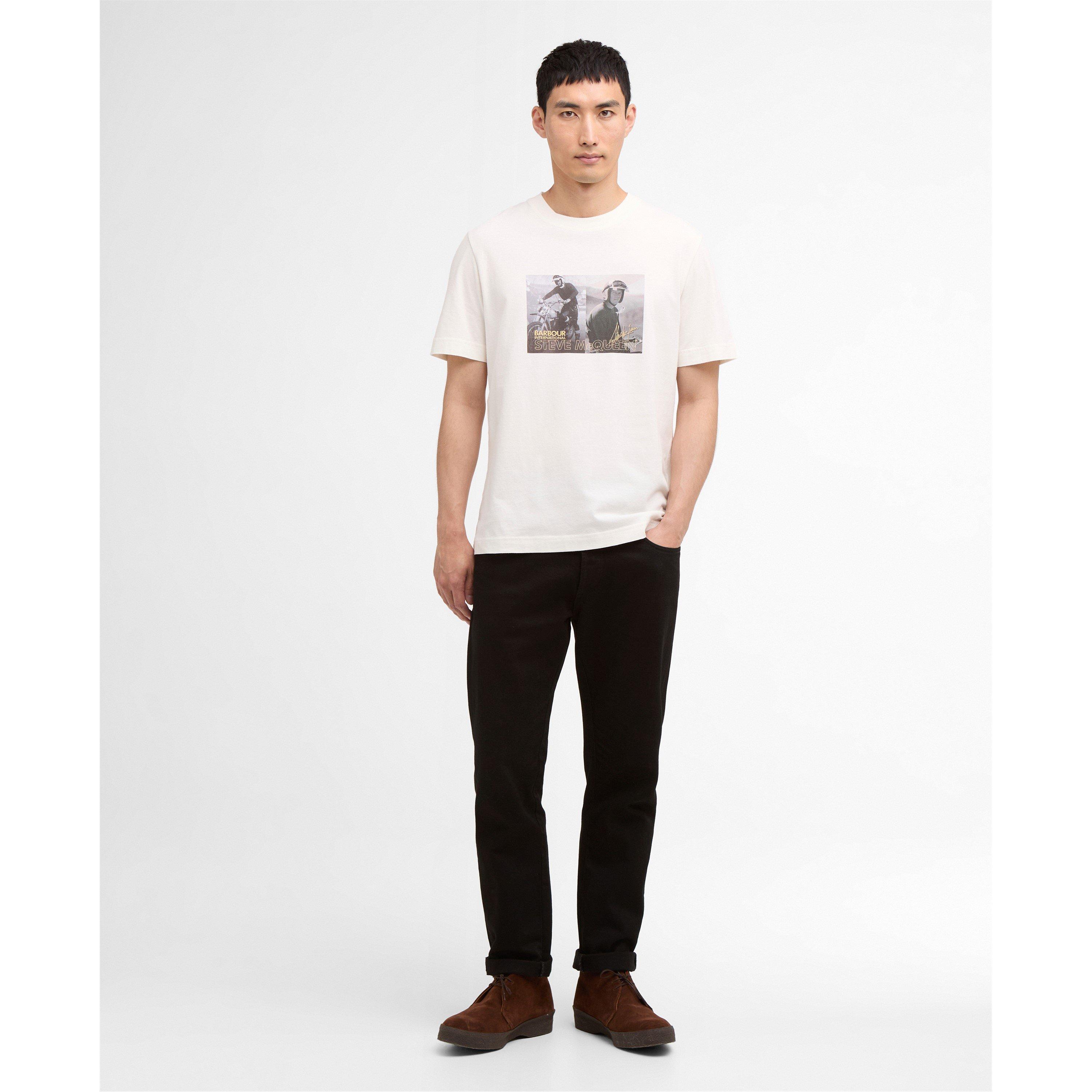 Whisper White - Barbour International - Mens Hellen T-Shirt - 5