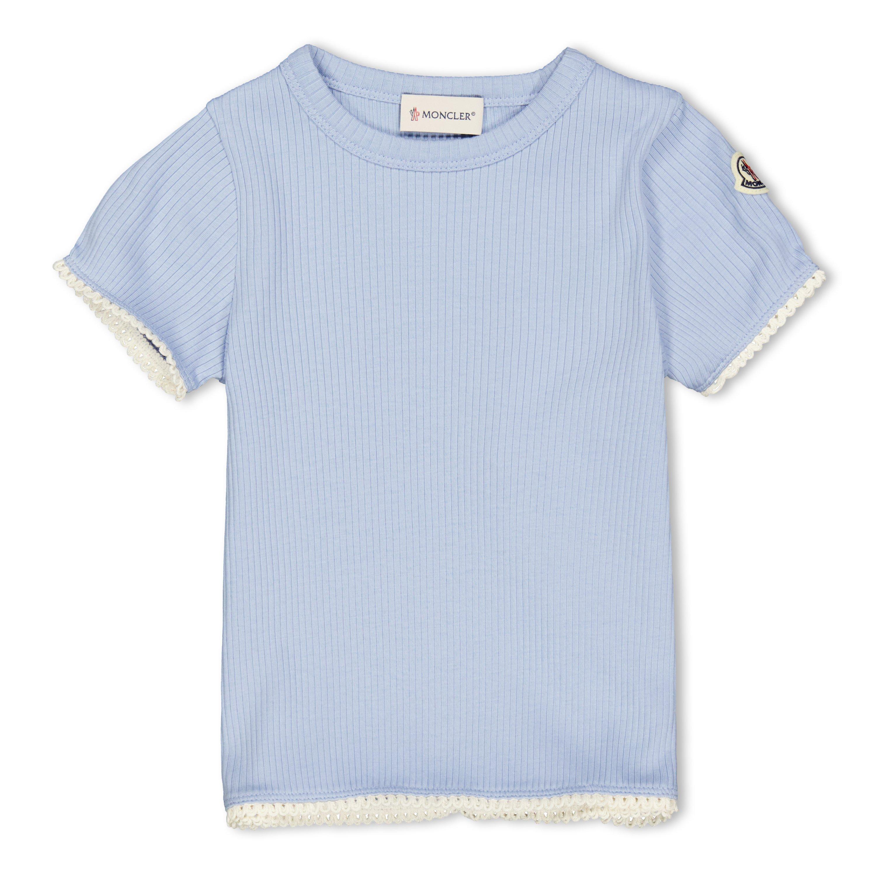 Moncler Kids' T-Shirt - Pale Blue 713 - Size 14Y