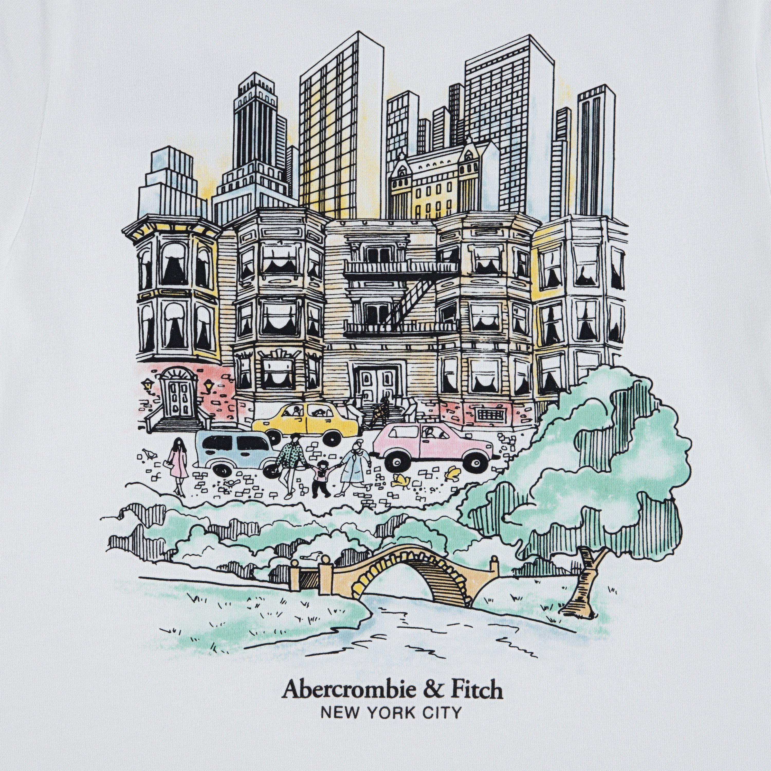 White W1T - Abercrombie and Fitch - A and F Sketch Tee Jn62 - 3