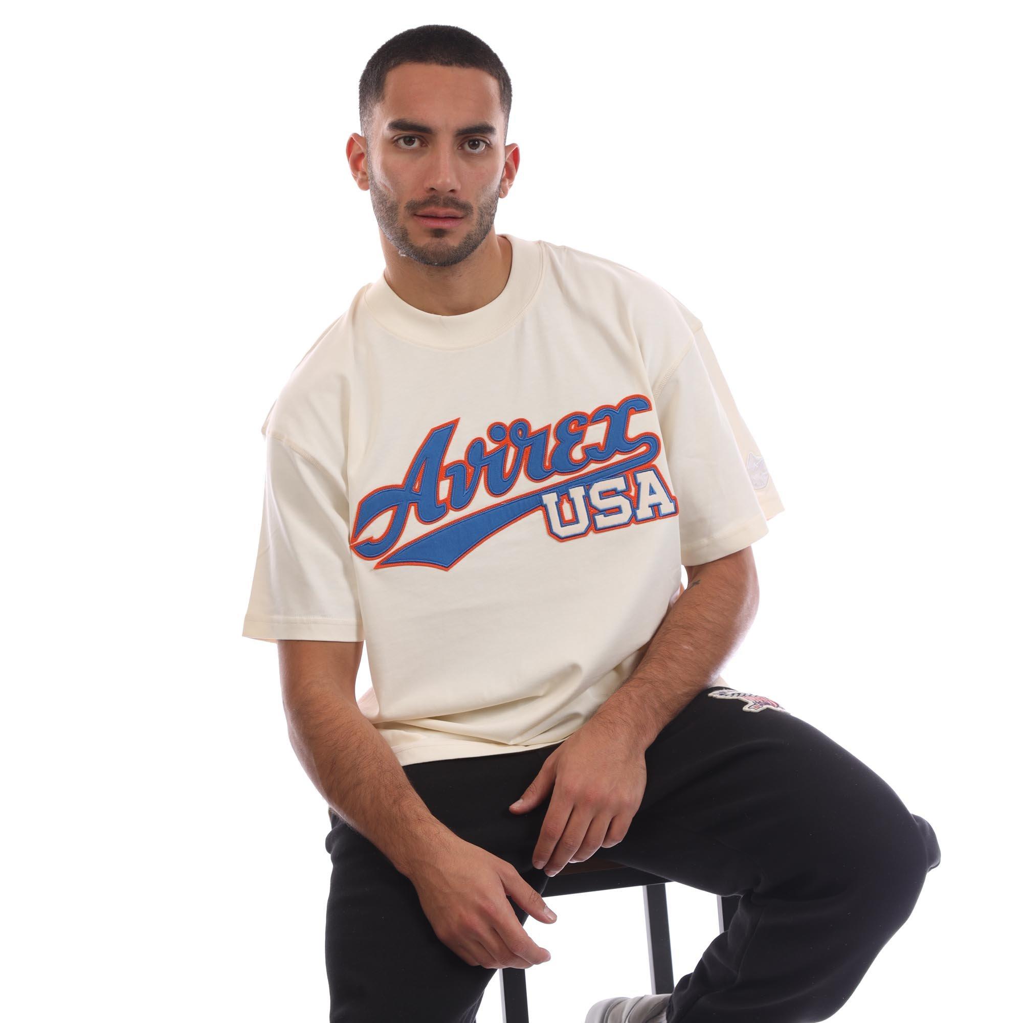 Ecru - Avirex - AVX Concourse Tee Sn99 - 4