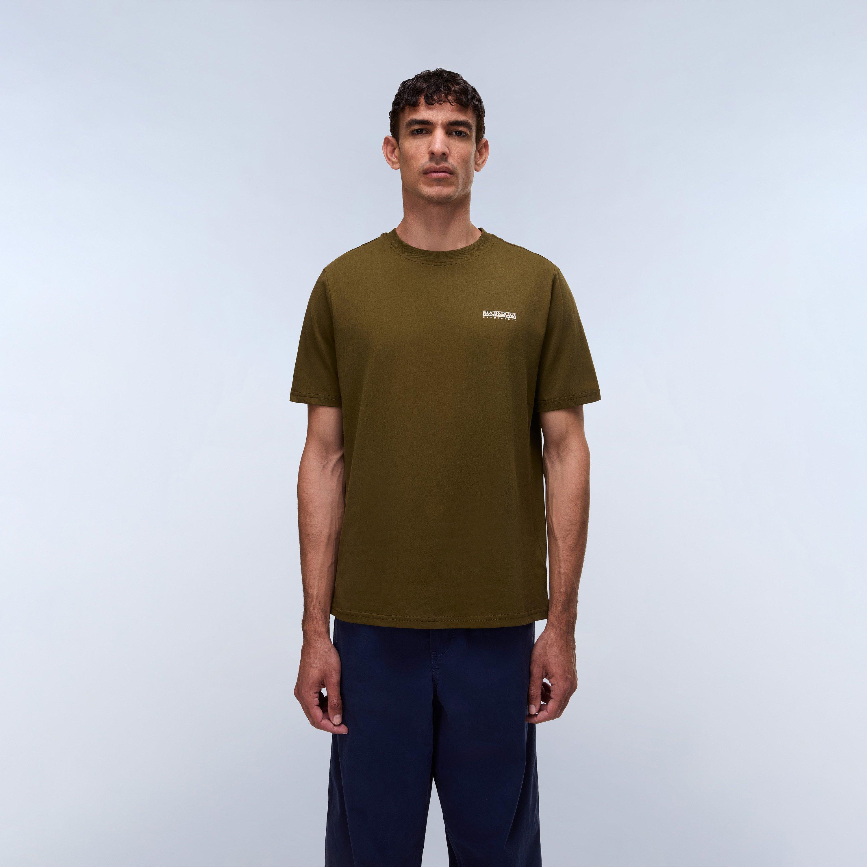 Dark Olive - Napapijri - Napa Small Box T-shirt Mens - 3