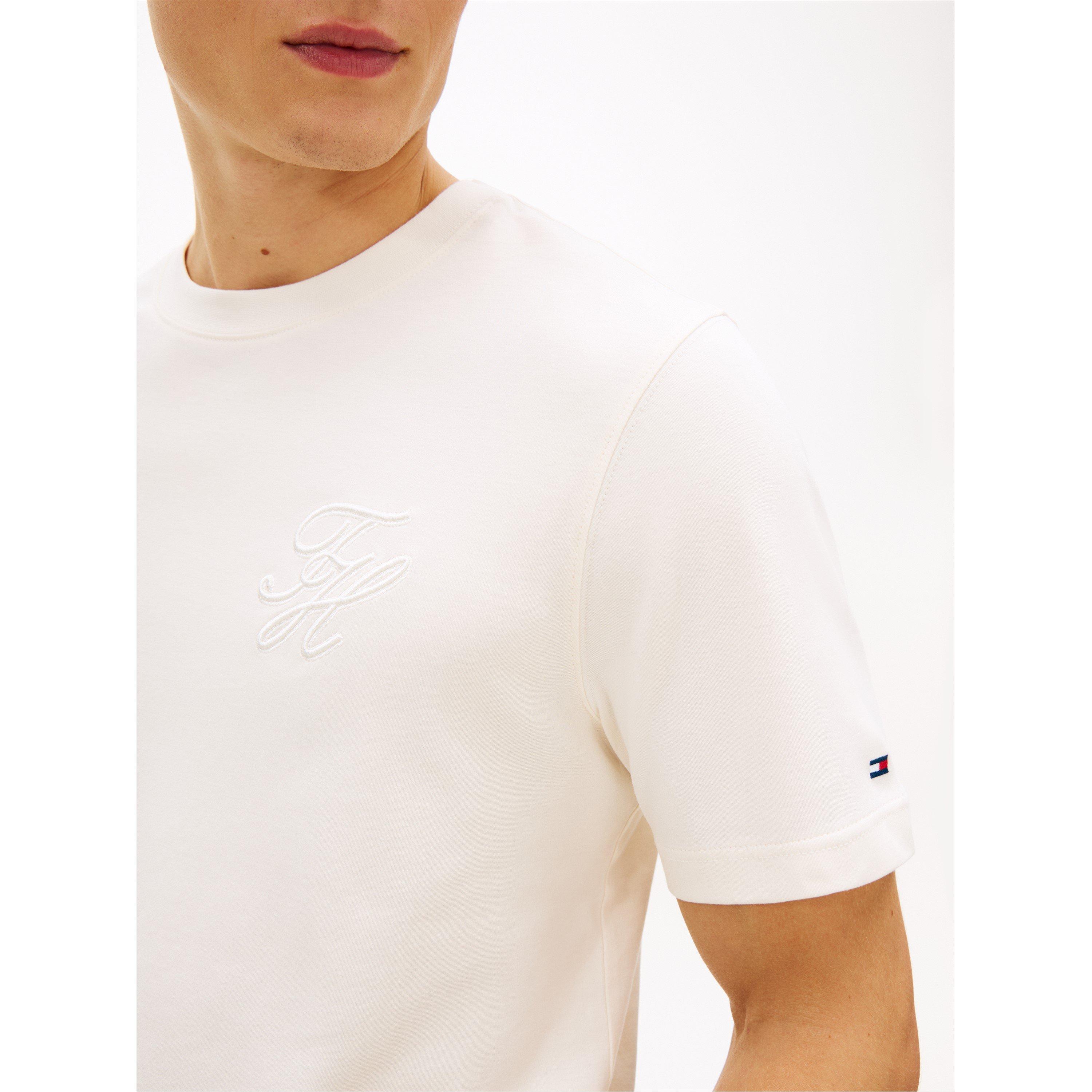 Ivory Petal - Tommy Hilfiger - Tommy Scrpt Intrlk T Sn63 - 3