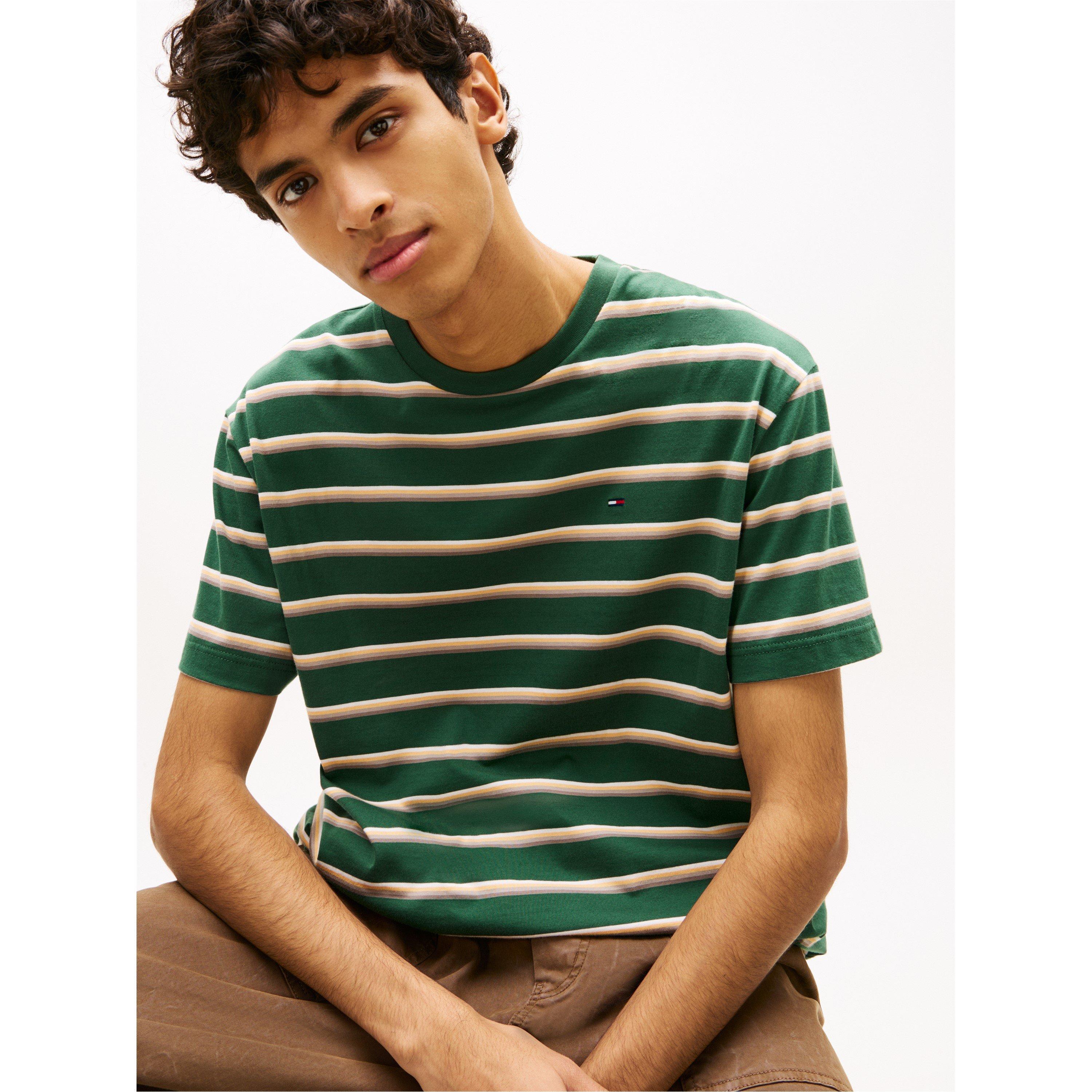 Shdw Pine Strpe - Tommy Jeans - TJ Rlx Stripe Ss T Sn63 - 3