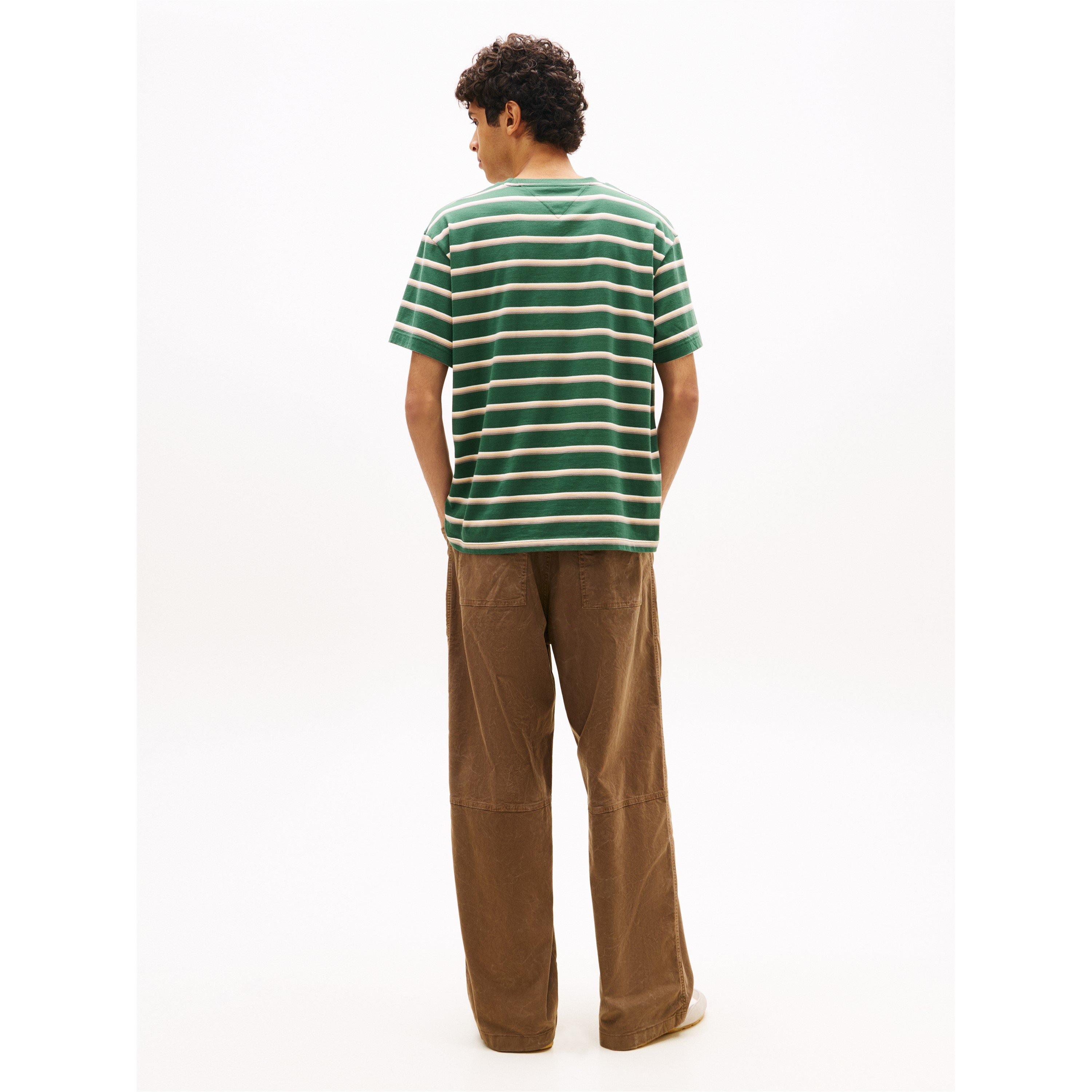 Shdw Pine Strpe - Tommy Jeans - TJ Rlx Stripe Ss T Sn63 - 5