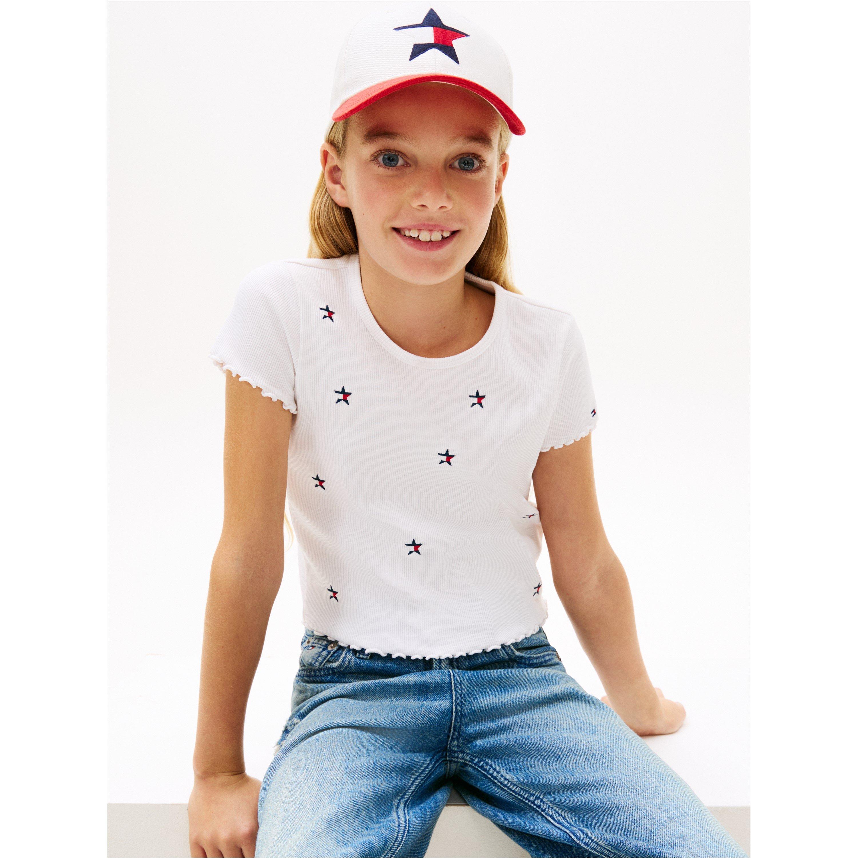 Weiß - Tommy Hilfiger - Tommy Rib Star Top Jn63 - 3