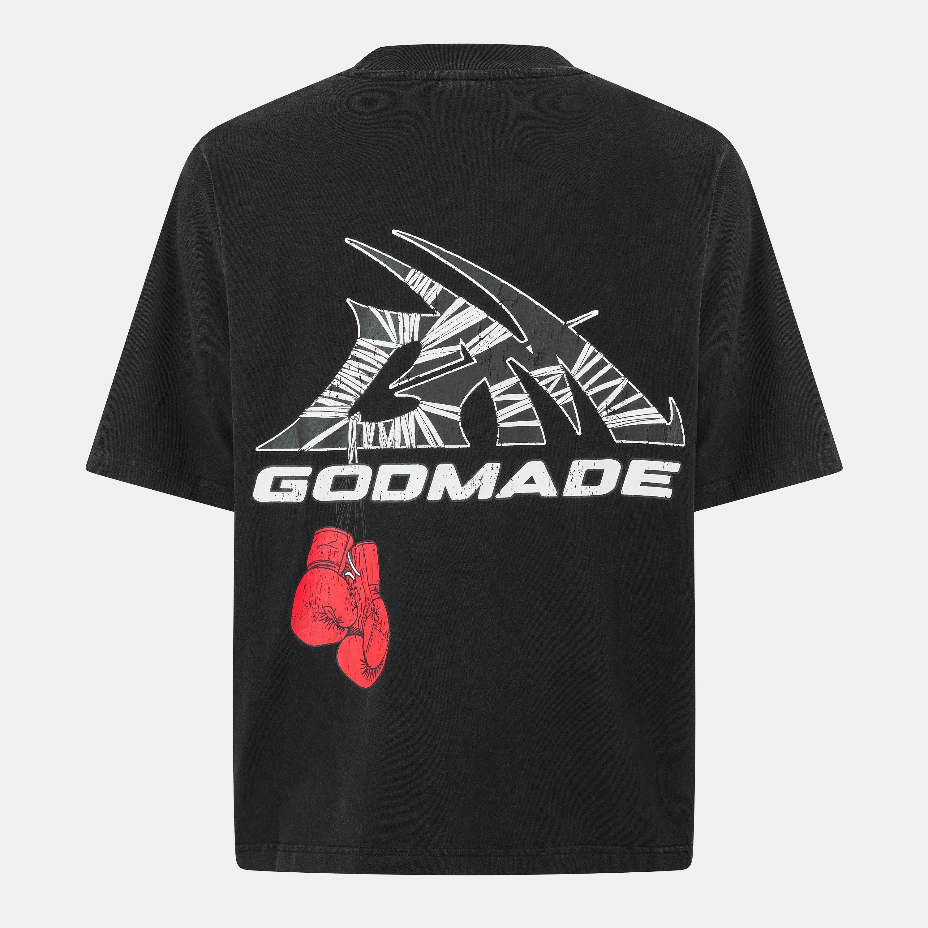 Black - God Made - Men's GM Logo Wrap Regular Fit T-Shirt - 2