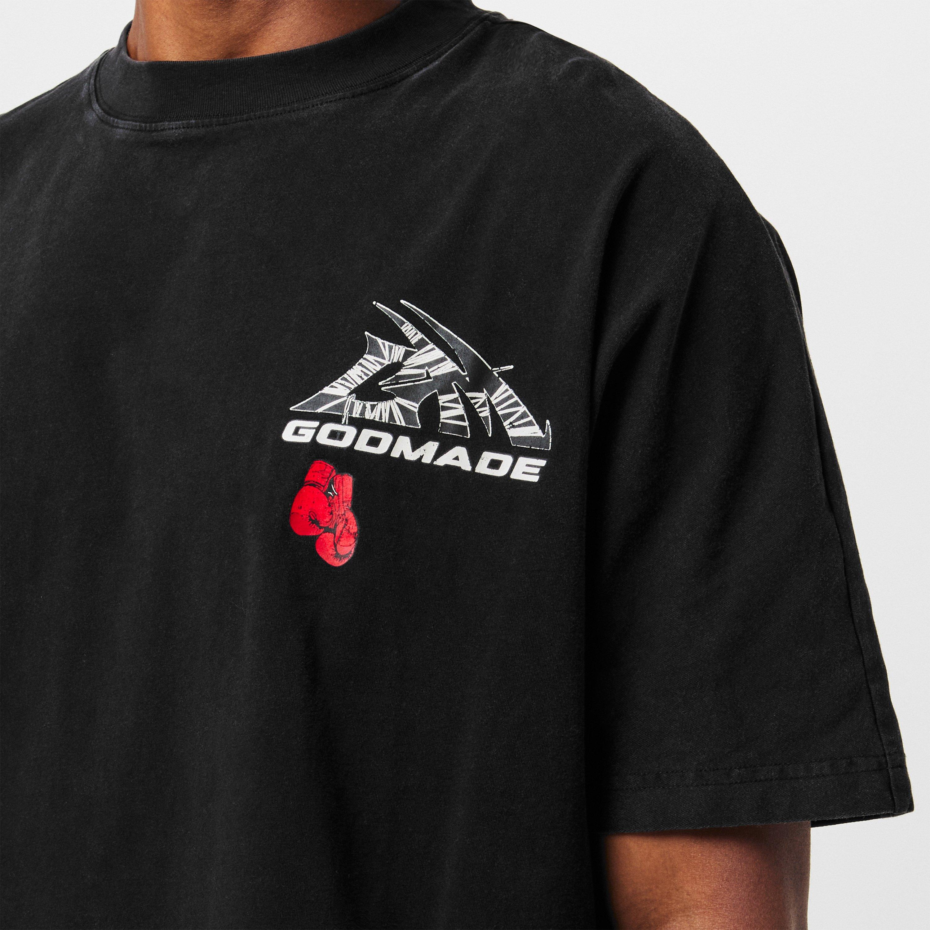 Black - God Made - Men's GM Logo Wrap Regular Fit T-Shirt - 5