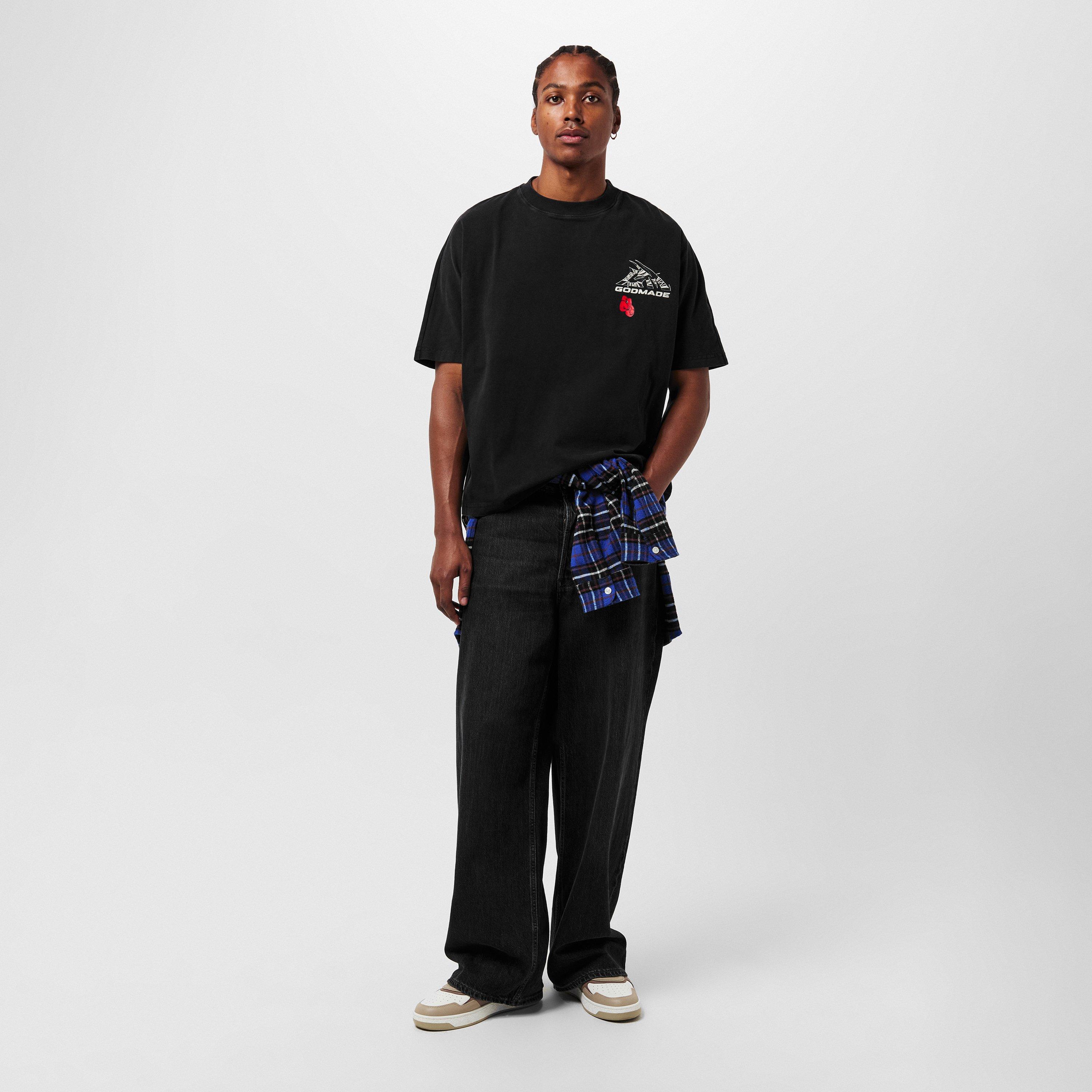 Black - God Made - Men's GM Logo Wrap Regular Fit T-Shirt - 6