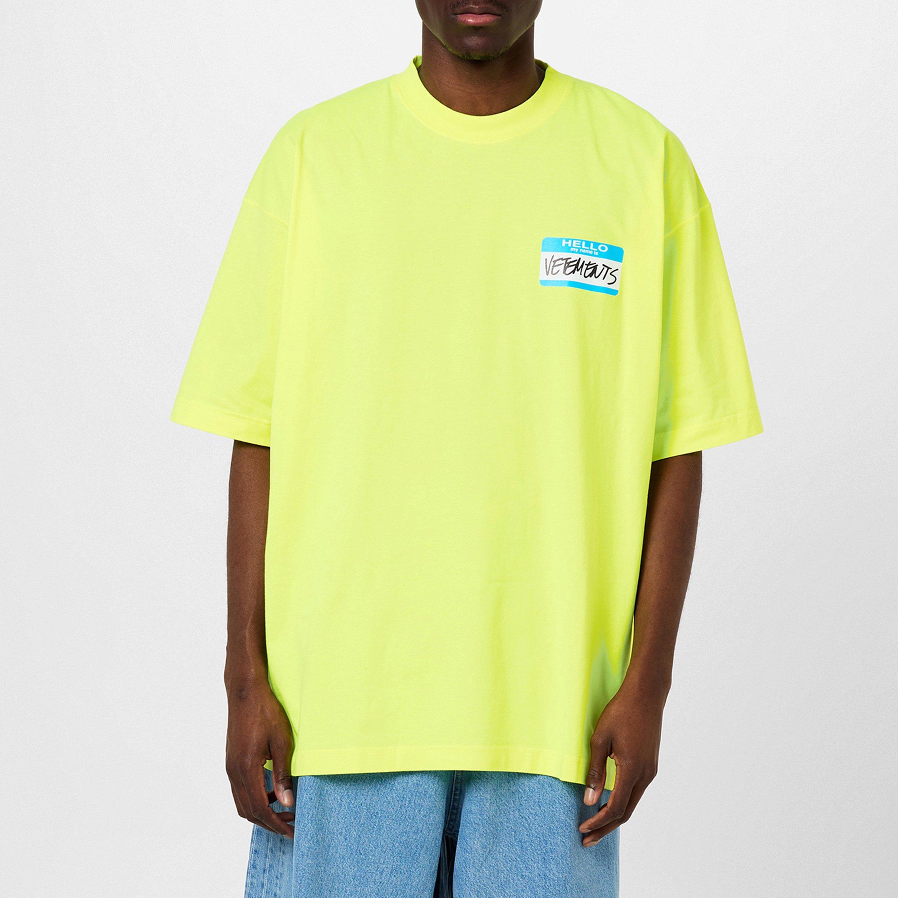 Yellow - VETEMENTS - Name Badge T-Shirt - 1