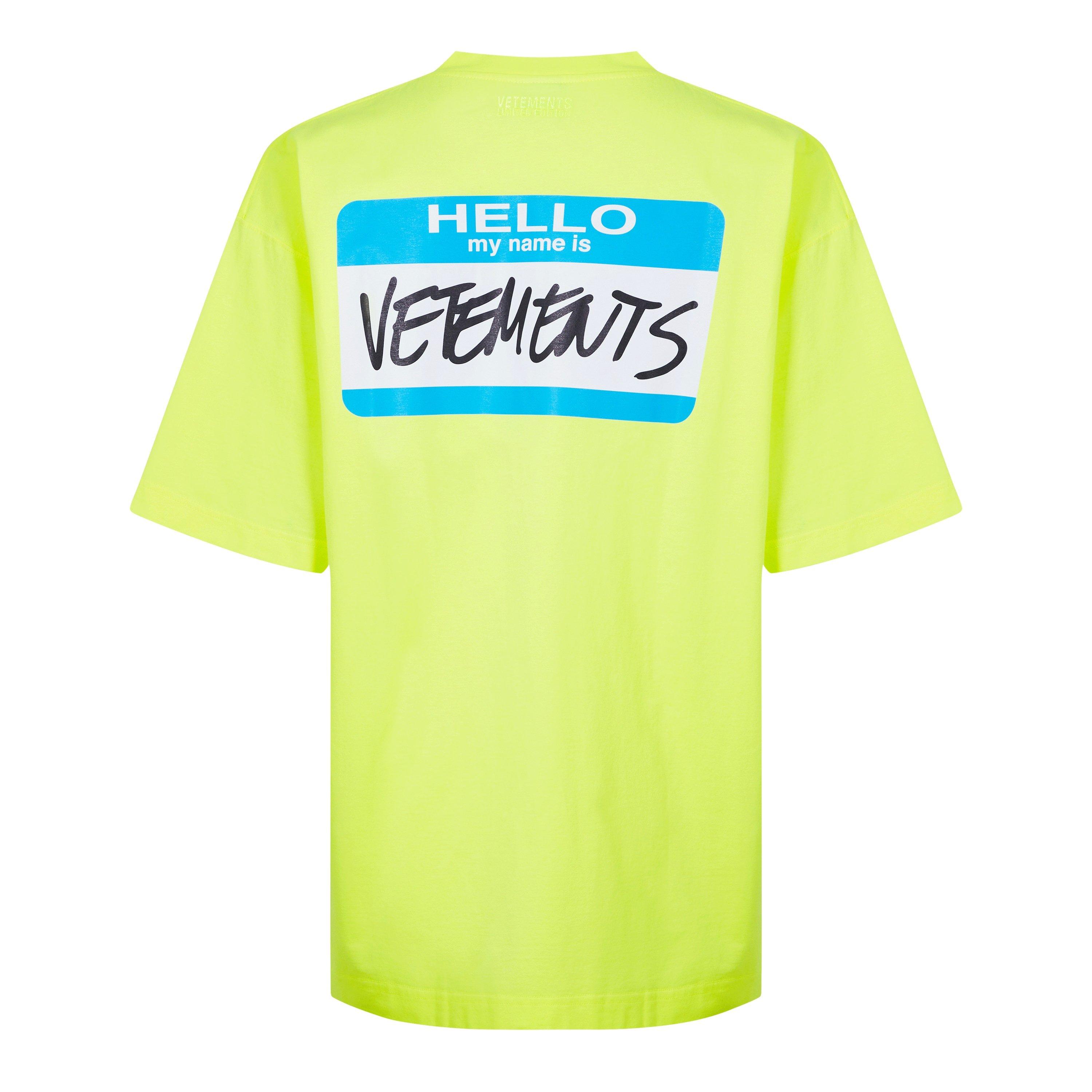 Yellow - VETEMENTS - Name Badge T-Shirt - 6
