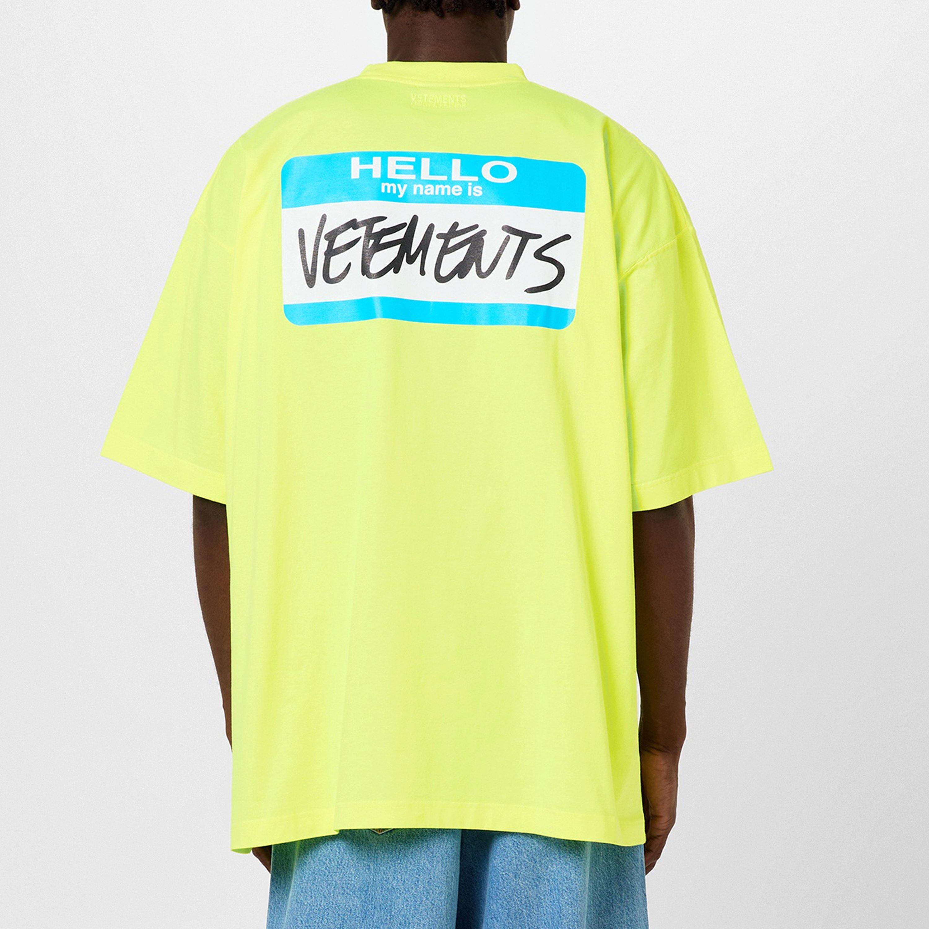 Yellow - VETEMENTS - Name Badge T-Shirt - 3