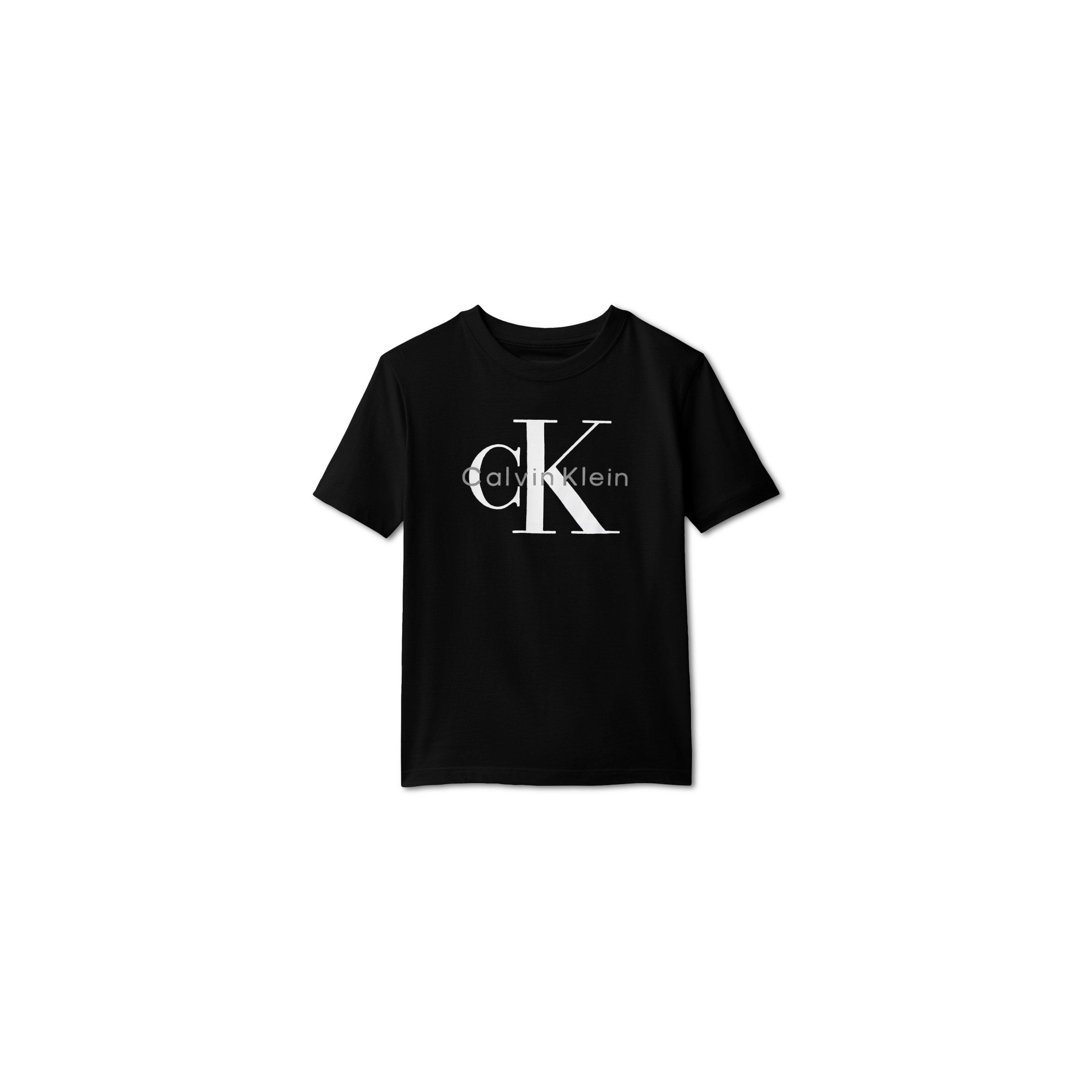 Zwart - Calvin Klein - CK L Logo T-Shirt Jn63 - 1