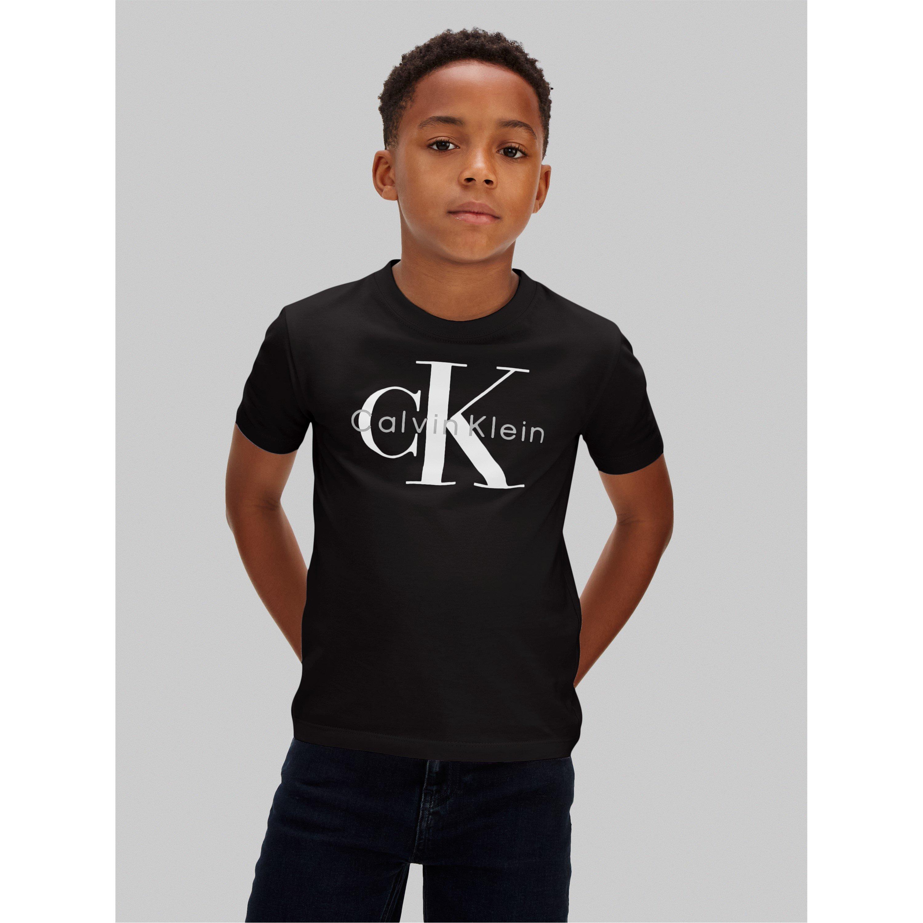 Zwart - Calvin Klein - CK L Logo T-Shirt Jn63 - 2