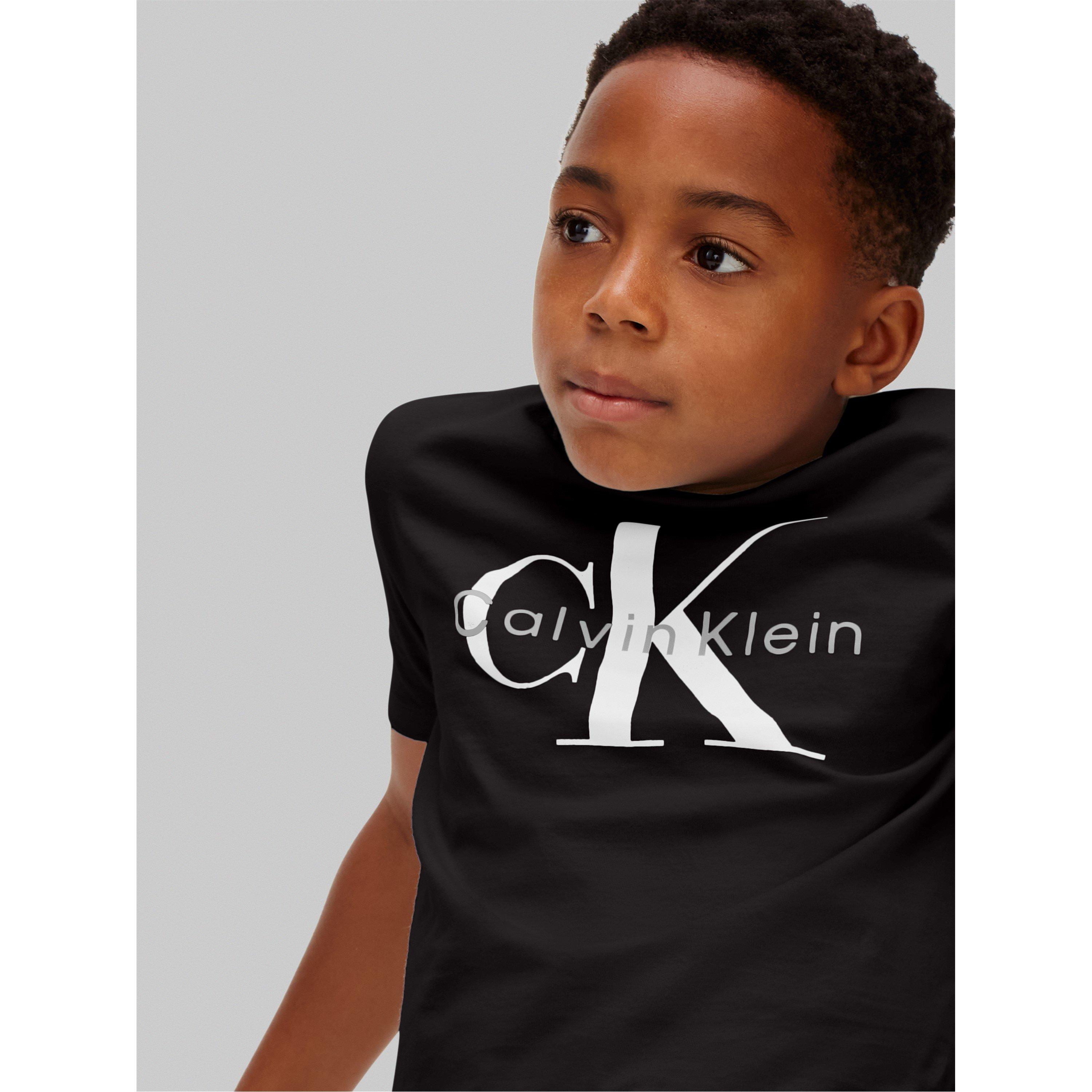 Zwart - Calvin Klein - CK L Logo T-Shirt Jn63 - 3