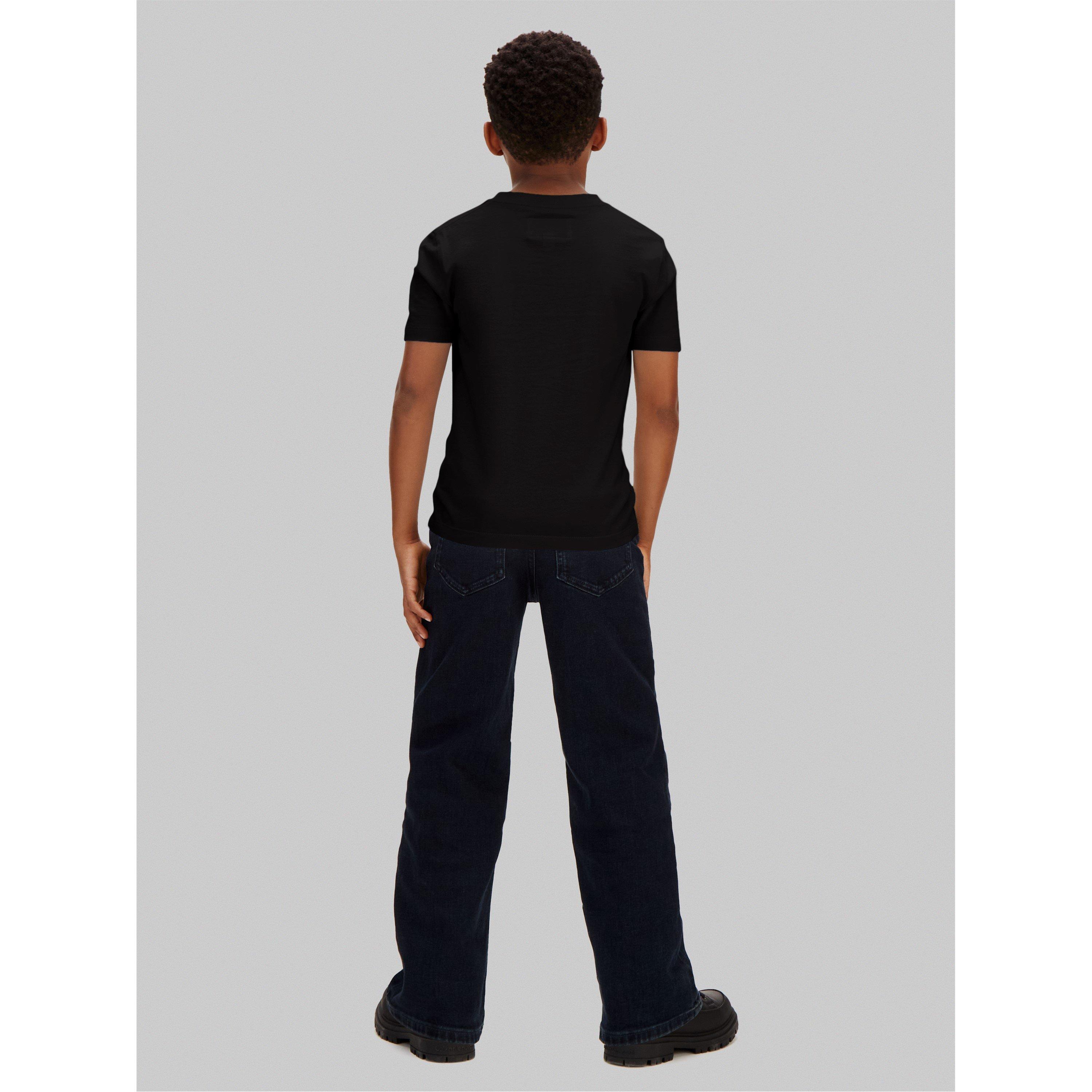 Zwart - Calvin Klein - CK L Logo T-Shirt Jn63 - 5