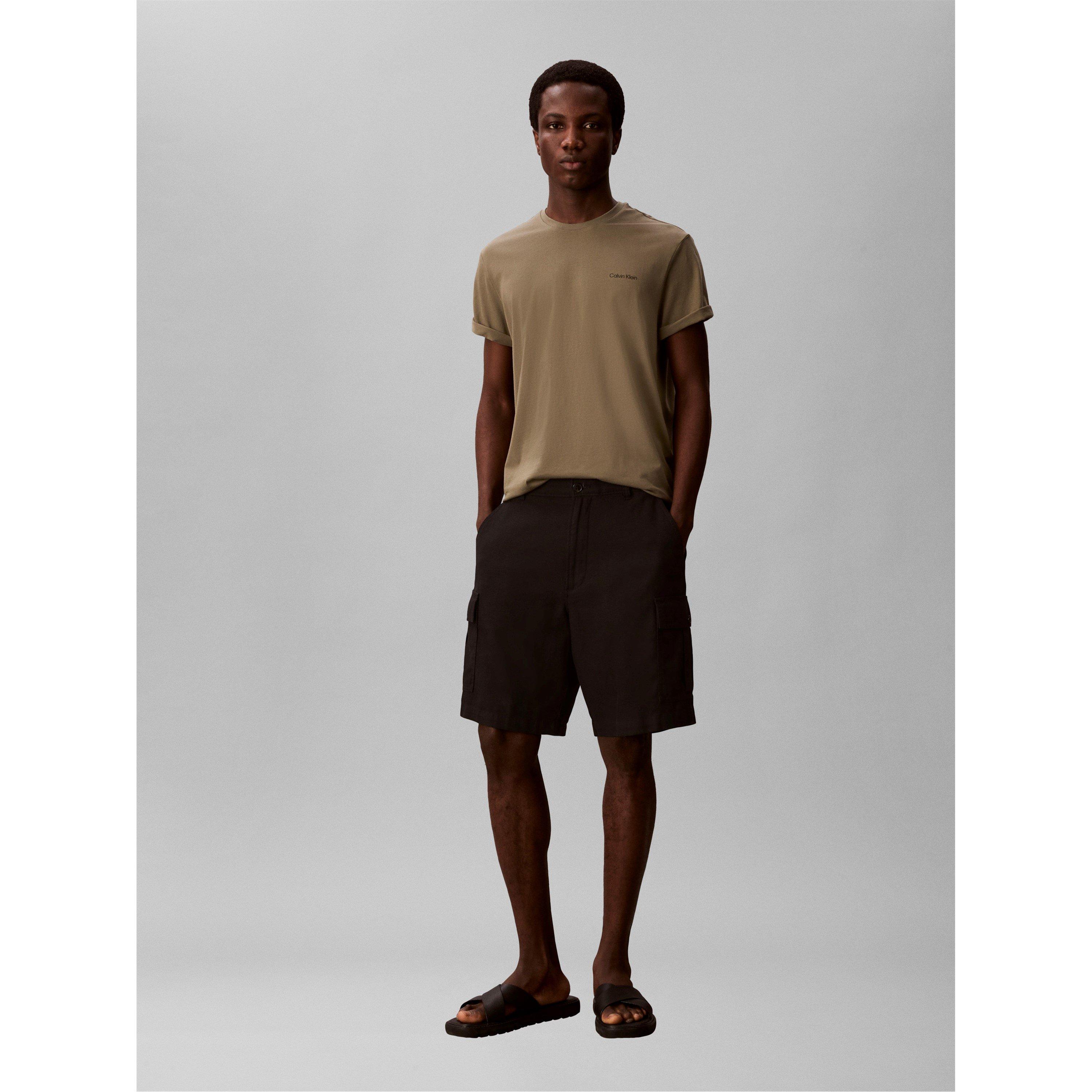 Dusty Olive - Calvin Klein - CK L Micro Log Tee Sn63 - 4