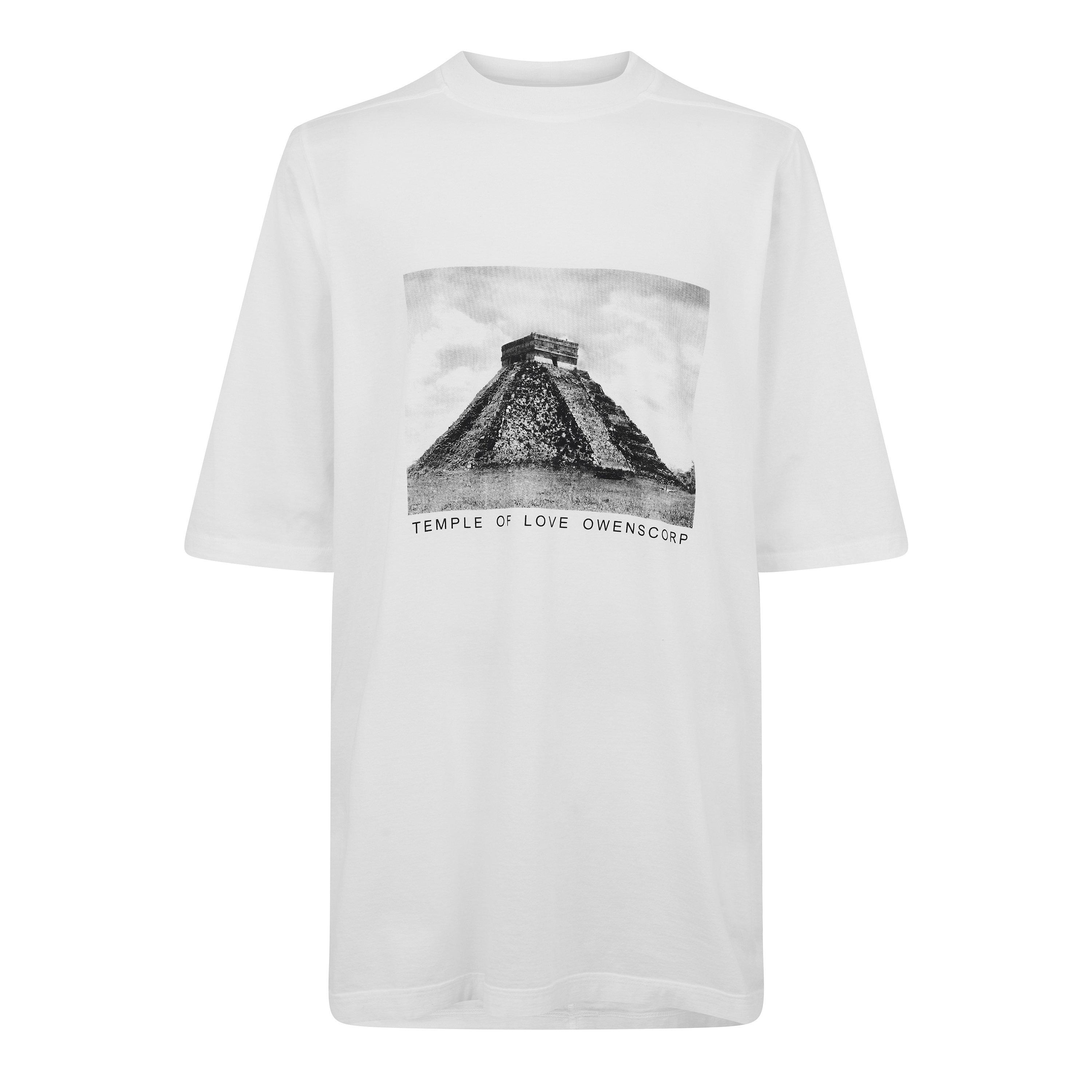 Milk/Black - Rick Owens Drkshdw - Men's DS Jmb Temple T Oversized Fit Oversized T-Shirt - 1