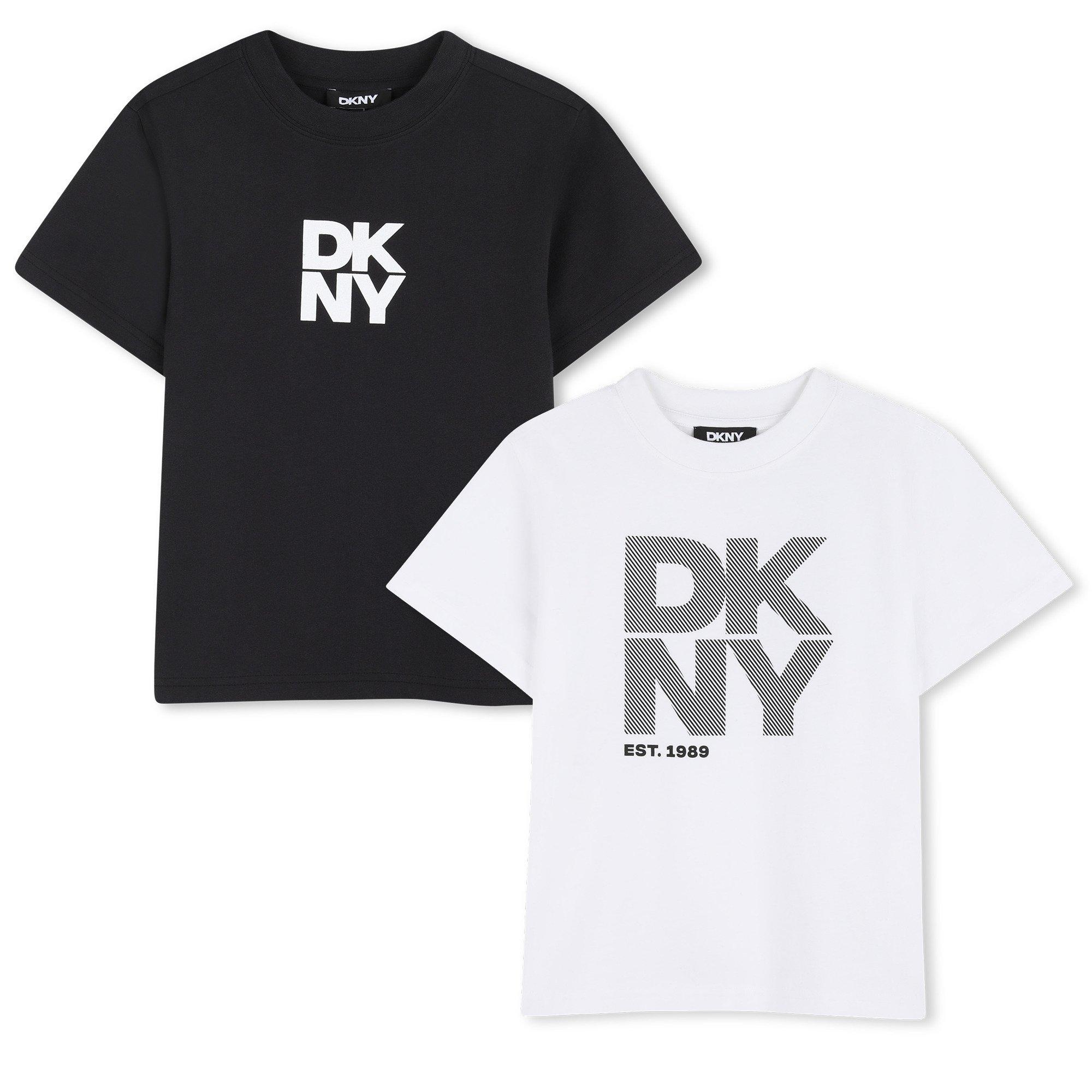 DKNY Kids' T-Shirt - Black/White - Size 6Y
