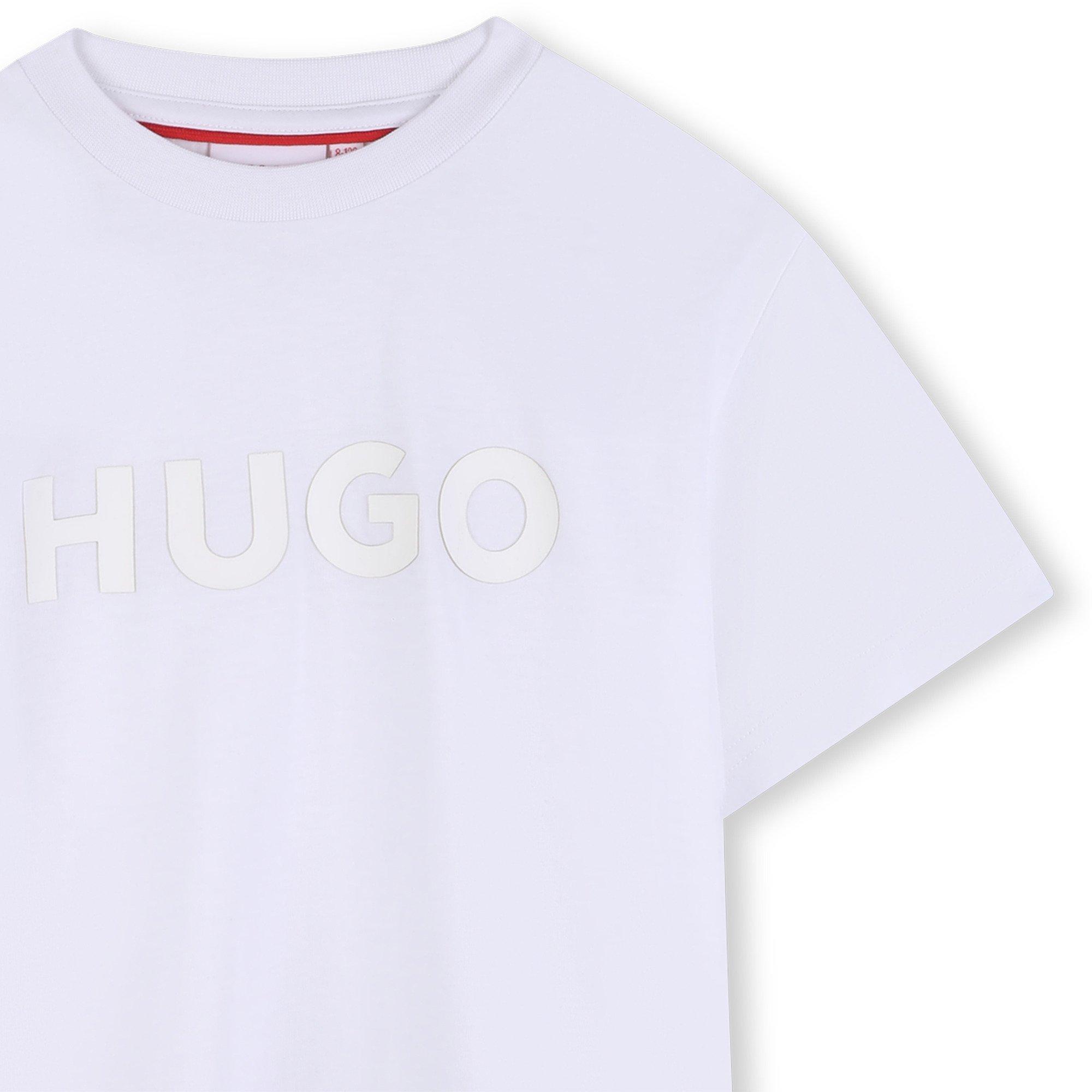 White - Hugo - Hugo SS T Shirt Jn63 - 3