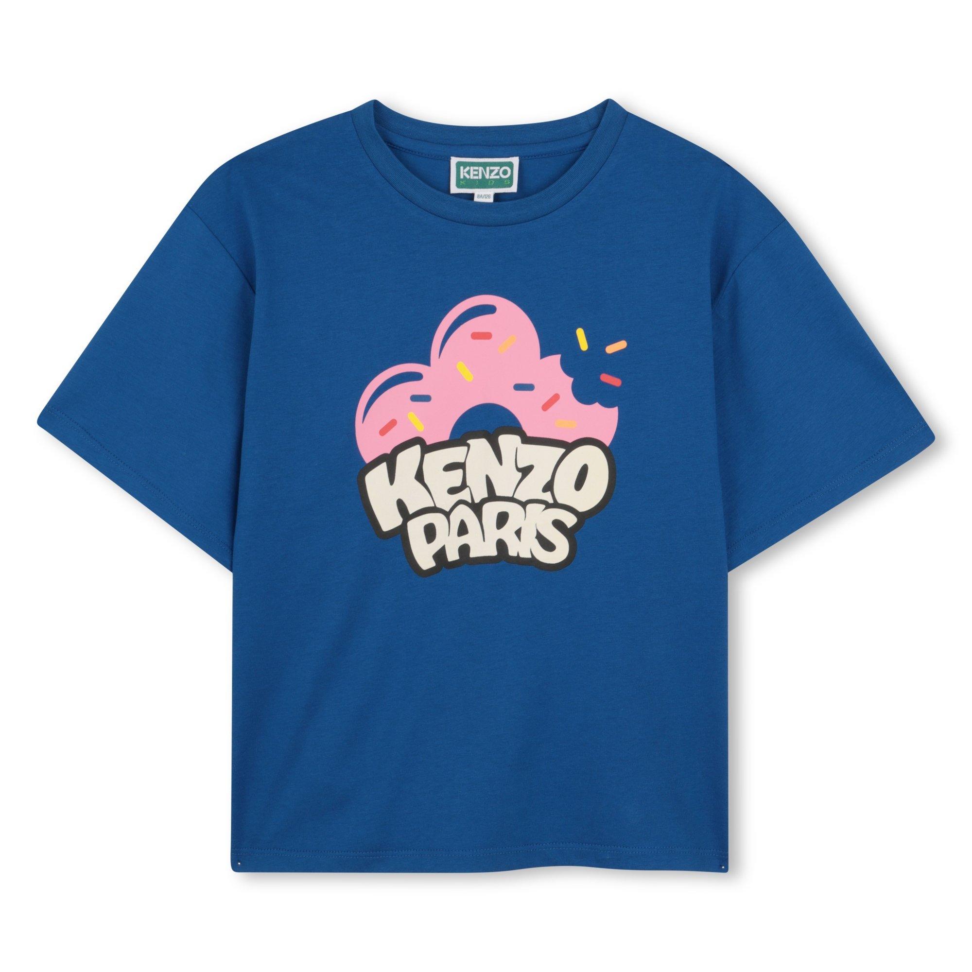 Kenzo Women's Blue Ss T Shirt Jn63 - 10Y