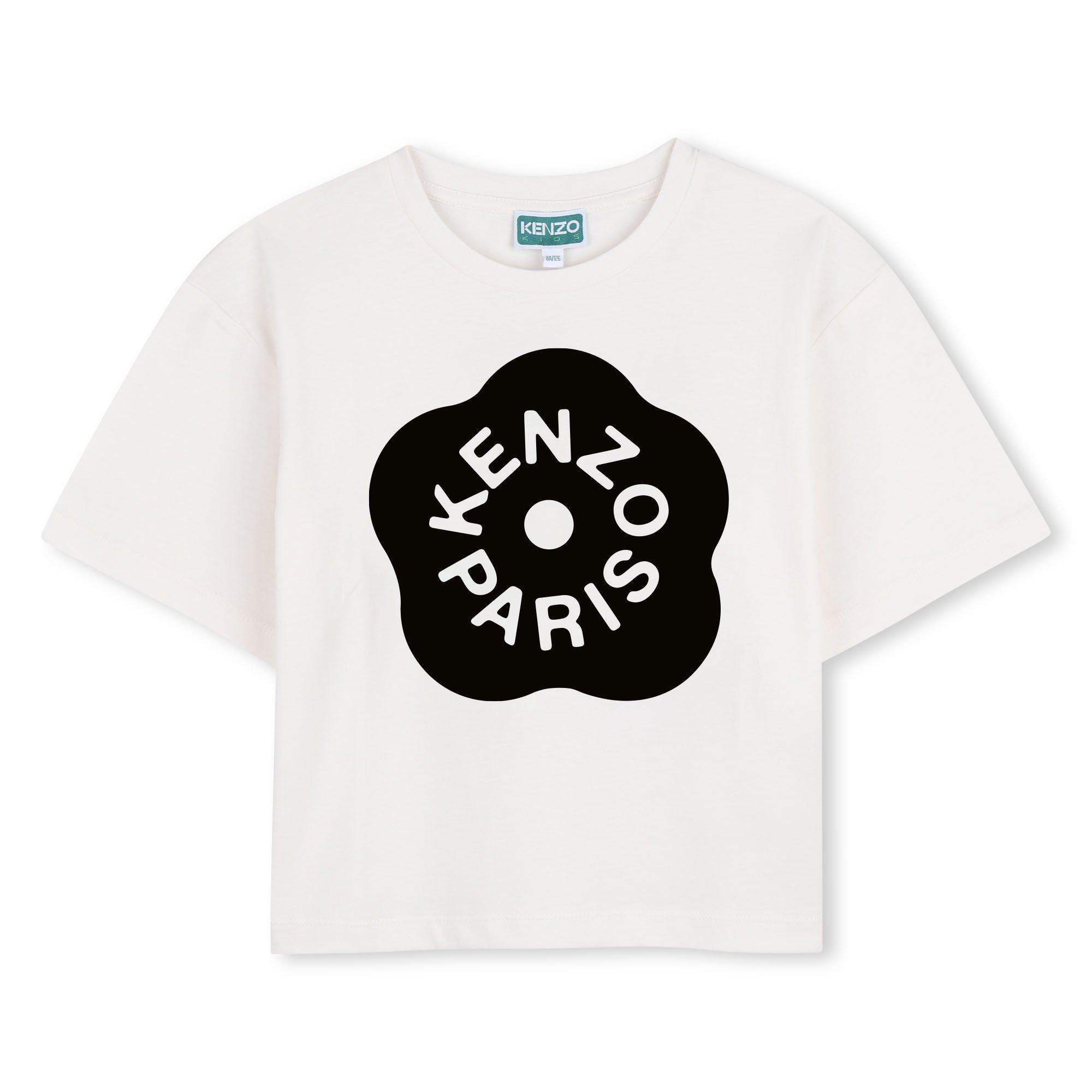Kenzo Girls Kids' T-Shirt - Cream - 8Y