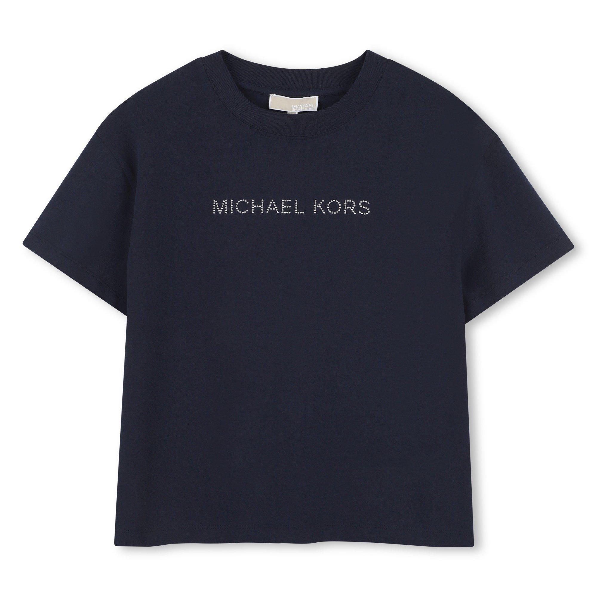 Navy Blue - Michael Kors - MK T Shirt Jn63 - 1