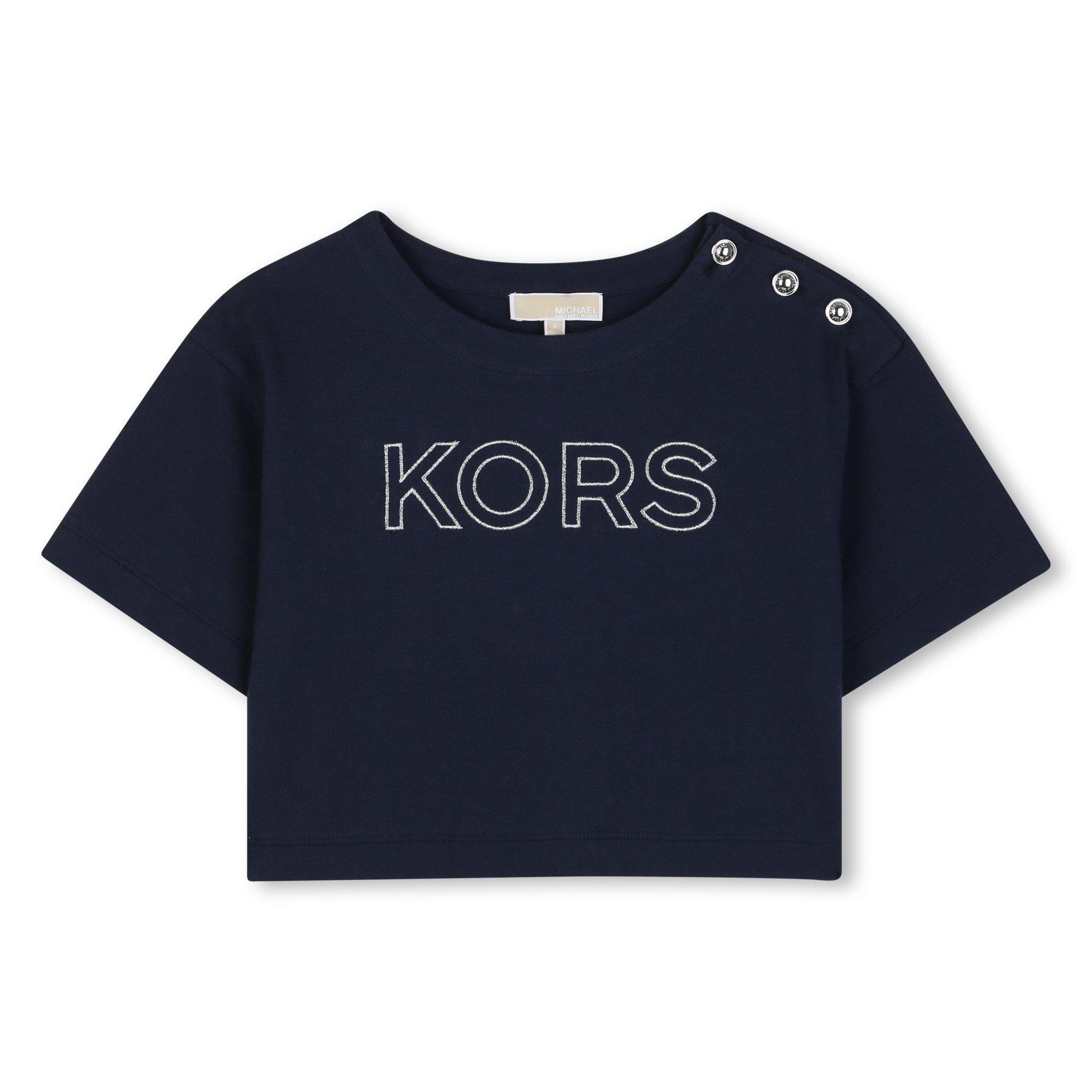 Navy Blue - Michael Kors - MK T Shirt Jn63 - 1