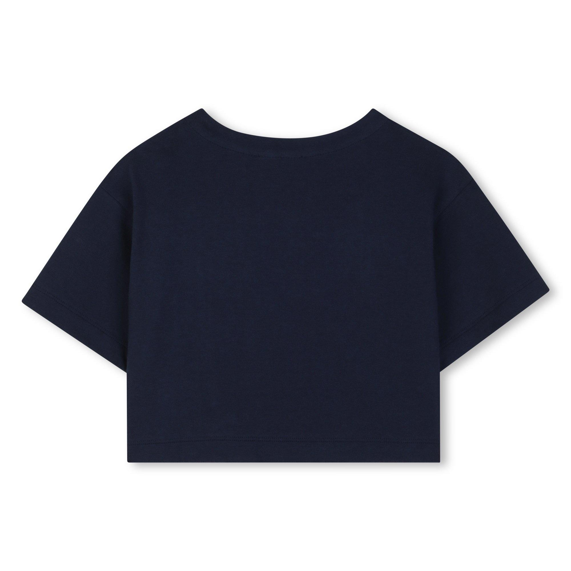 Navy Blue - Michael Kors - MK T Shirt Jn63 - 2