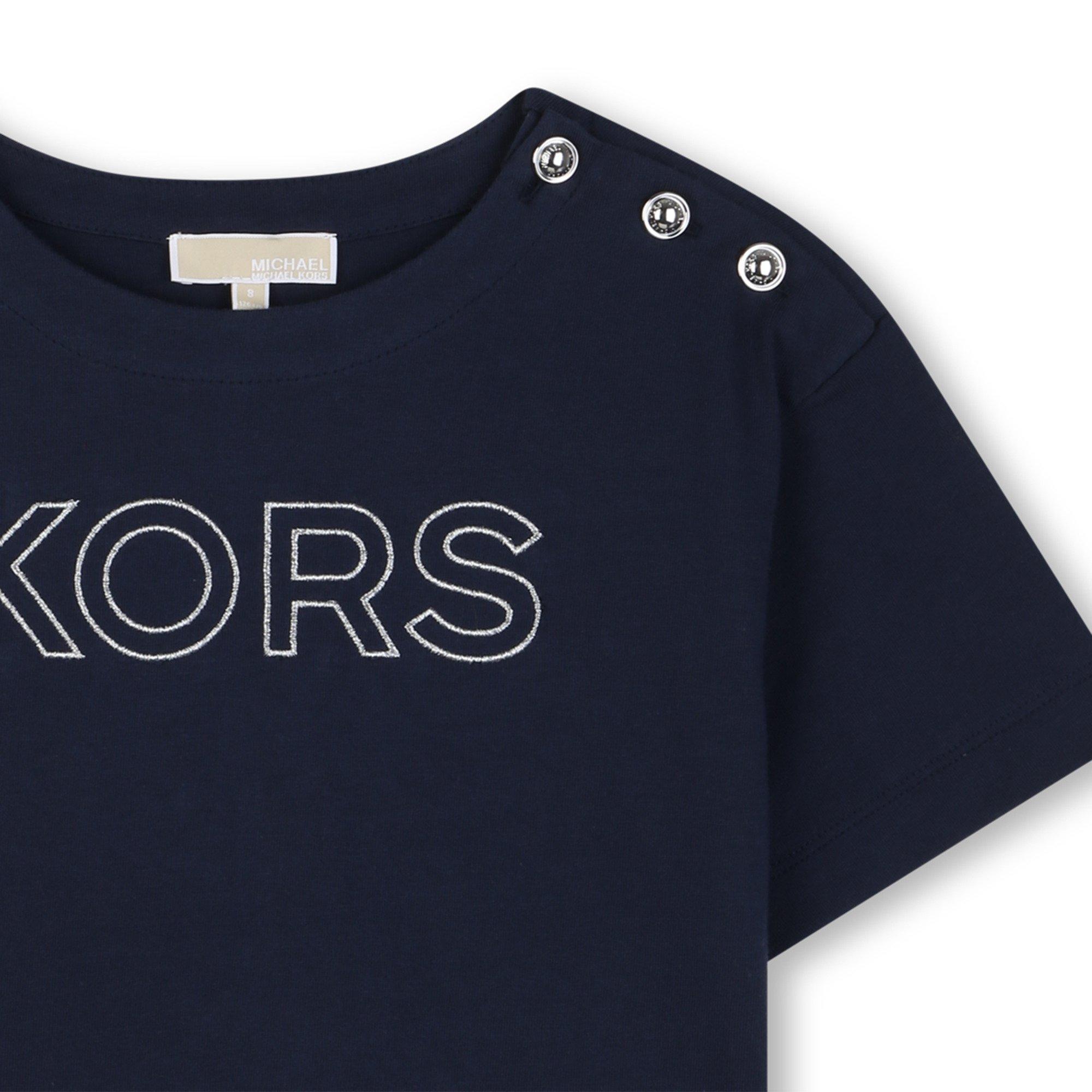 Navy Blue - Michael Kors - MK T Shirt Jn63 - 3