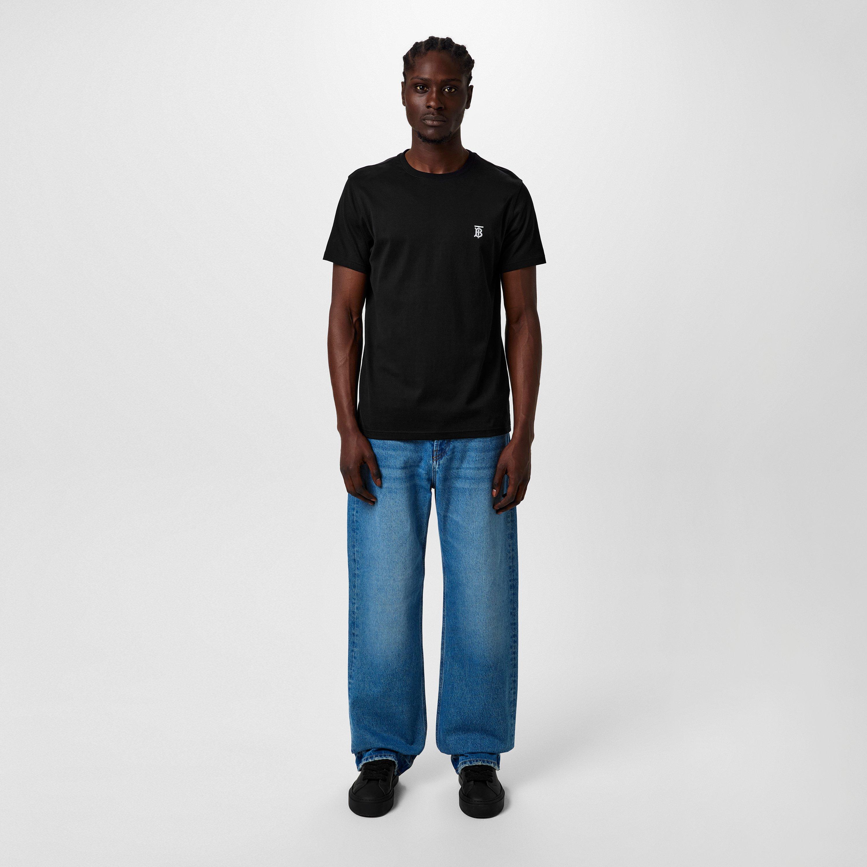Black A1189 - Burberry - Men's Monogram Motif Cotton T-Shirt - 4