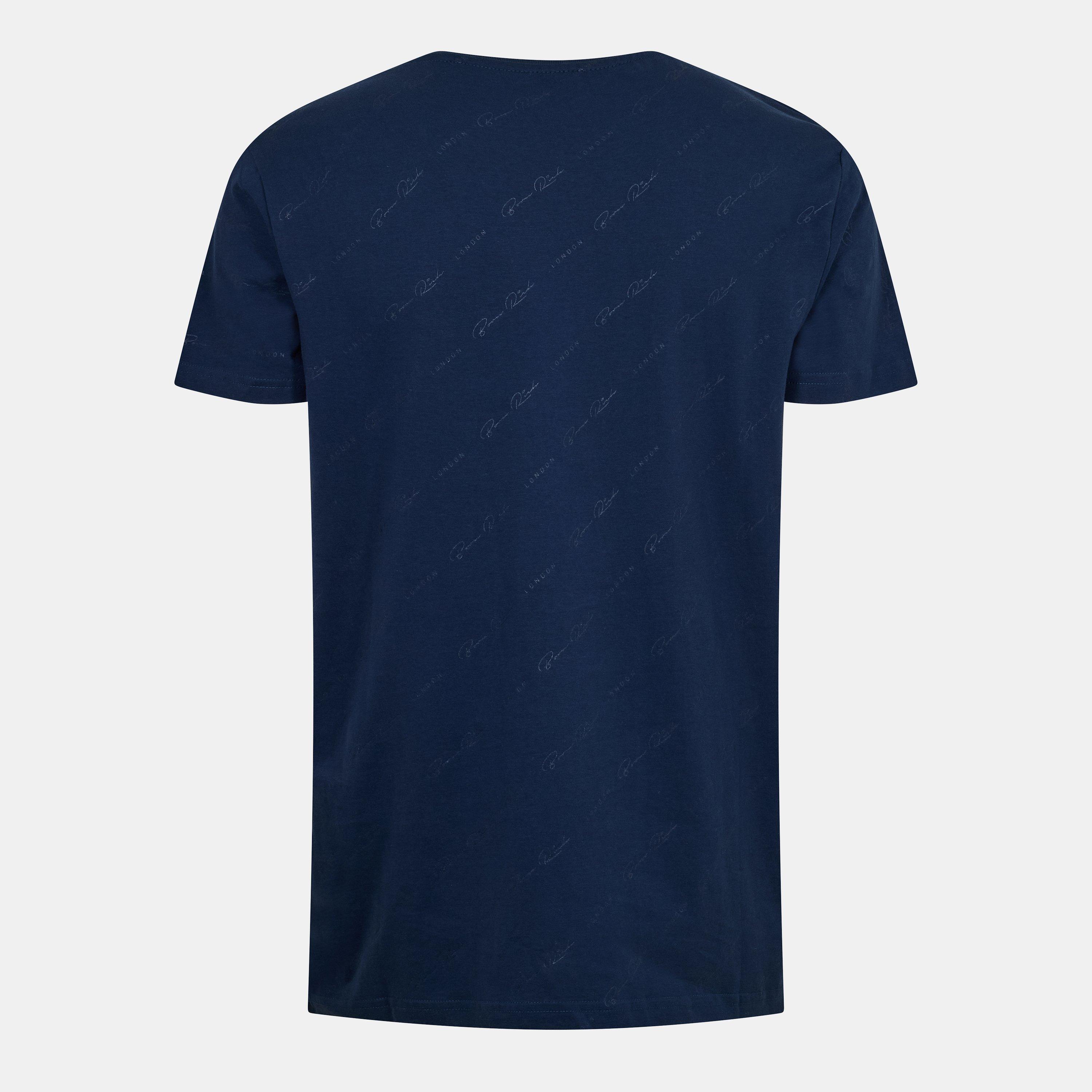 Azul marino - Born Rich - Men's Skript T-Shirt - 2