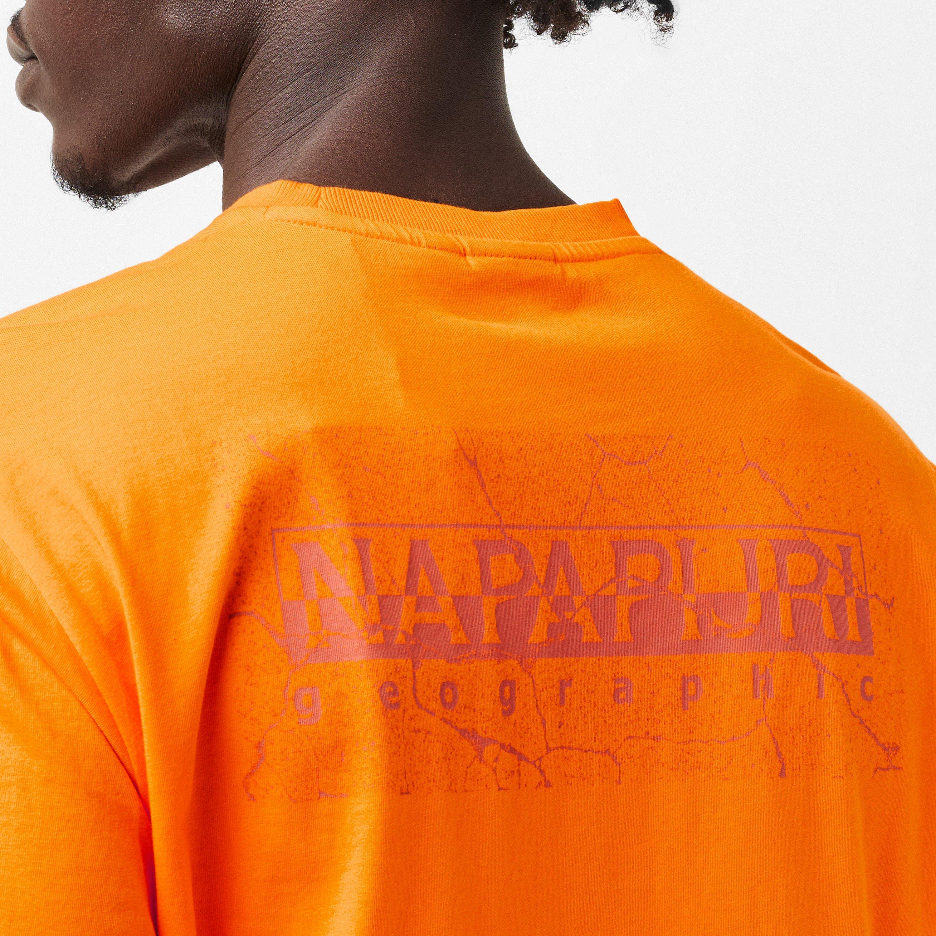 Orange - Napapijri - Men's Albula Regular Fit T-Shirt - 4