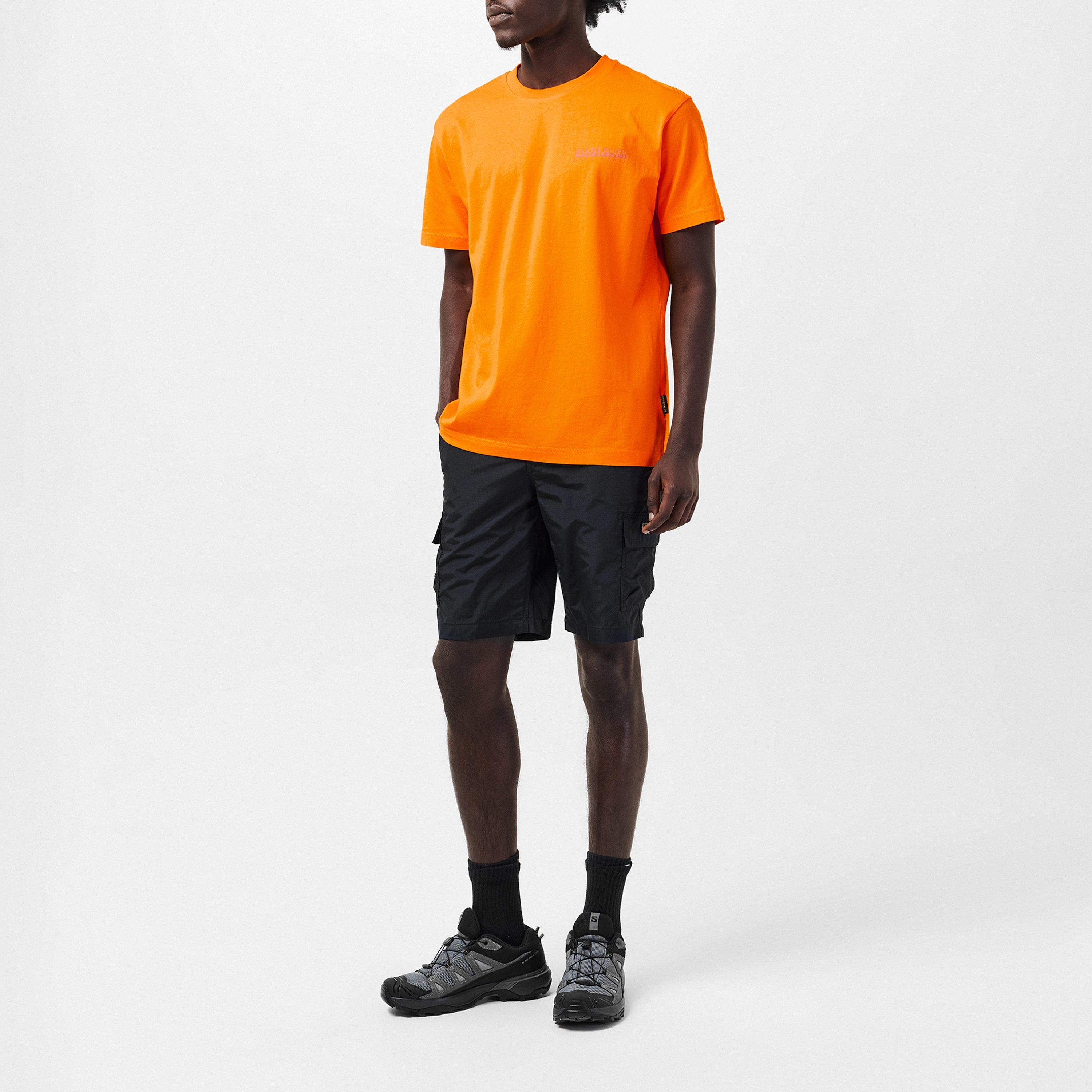 Orange - Napapijri - Men's Albula Regular Fit T-Shirt - 5