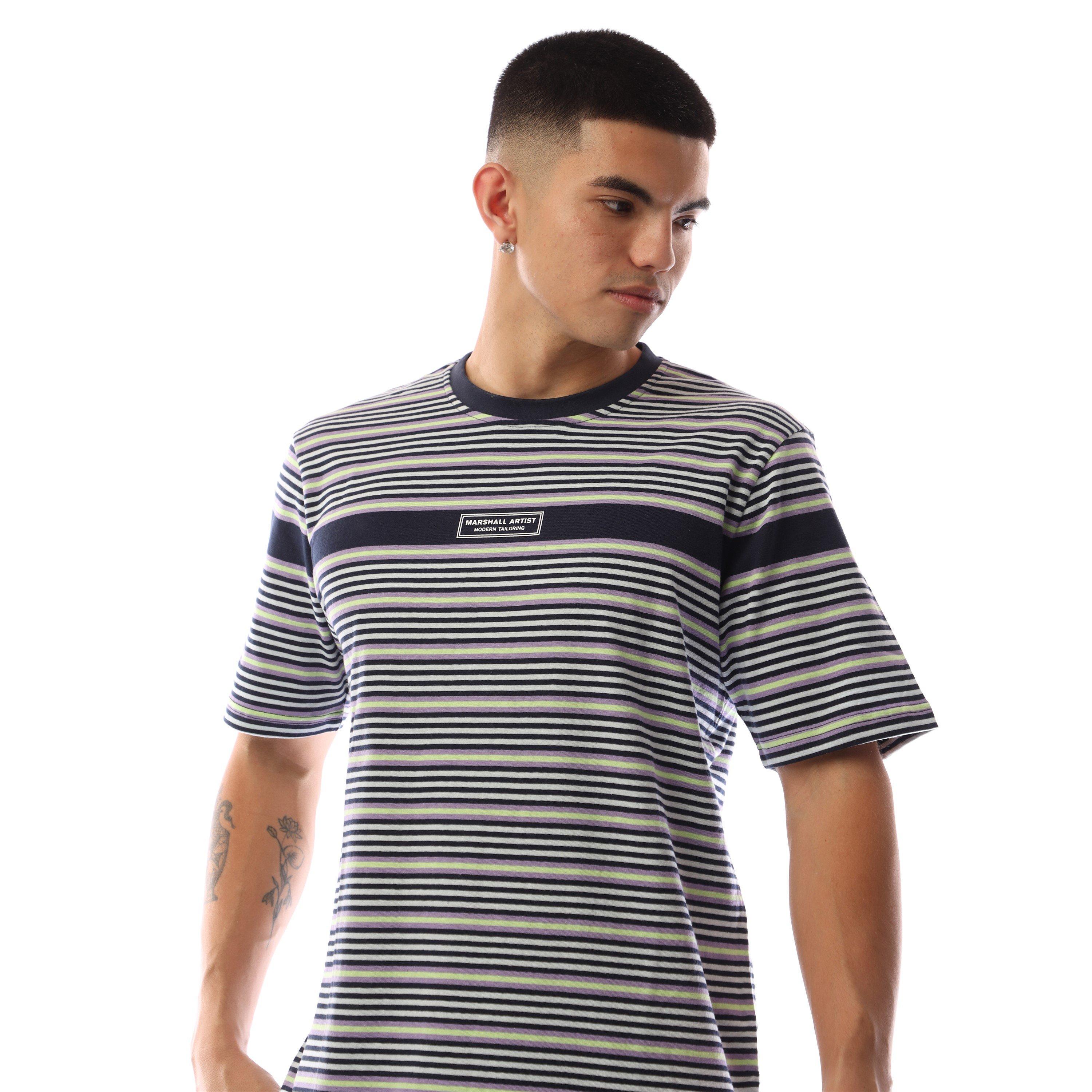 Marineblå - Marshall Artist - Montesano Regular Fit T-Shirt - 4