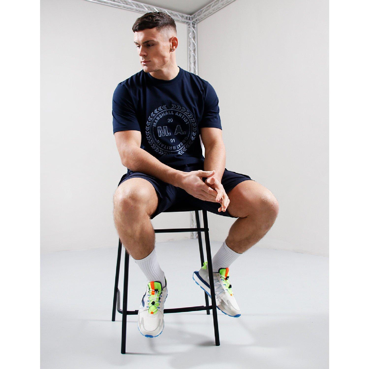 Marineblå - Marshall Artist - Spiro Regular Fit T-Shirt - 4