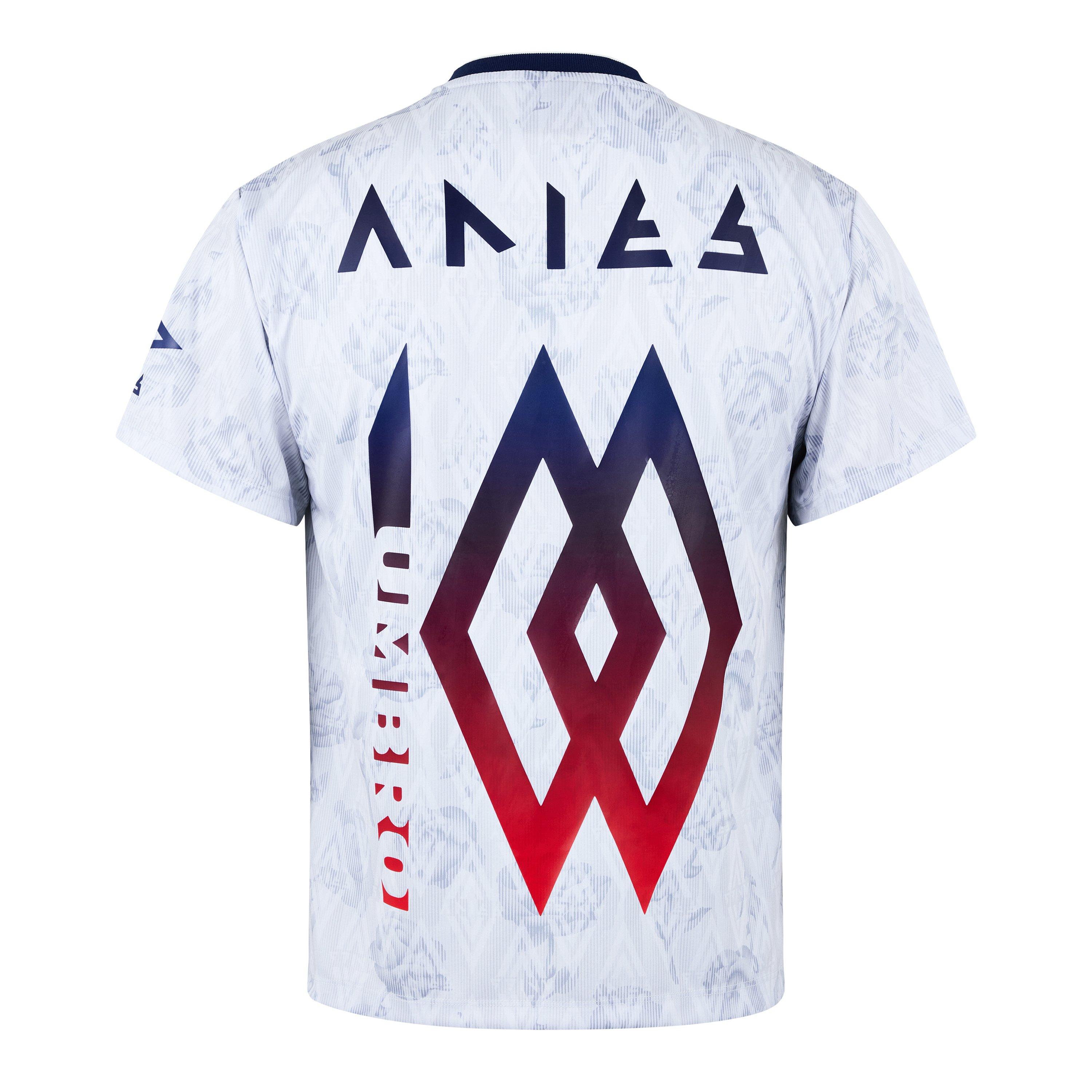 ★UMBRO★ Rose Graphic Short Sleeve T-Shirt White MelangeUP3 Aries | X Umbro Roses Short Sleeve Football Shirt | Regular