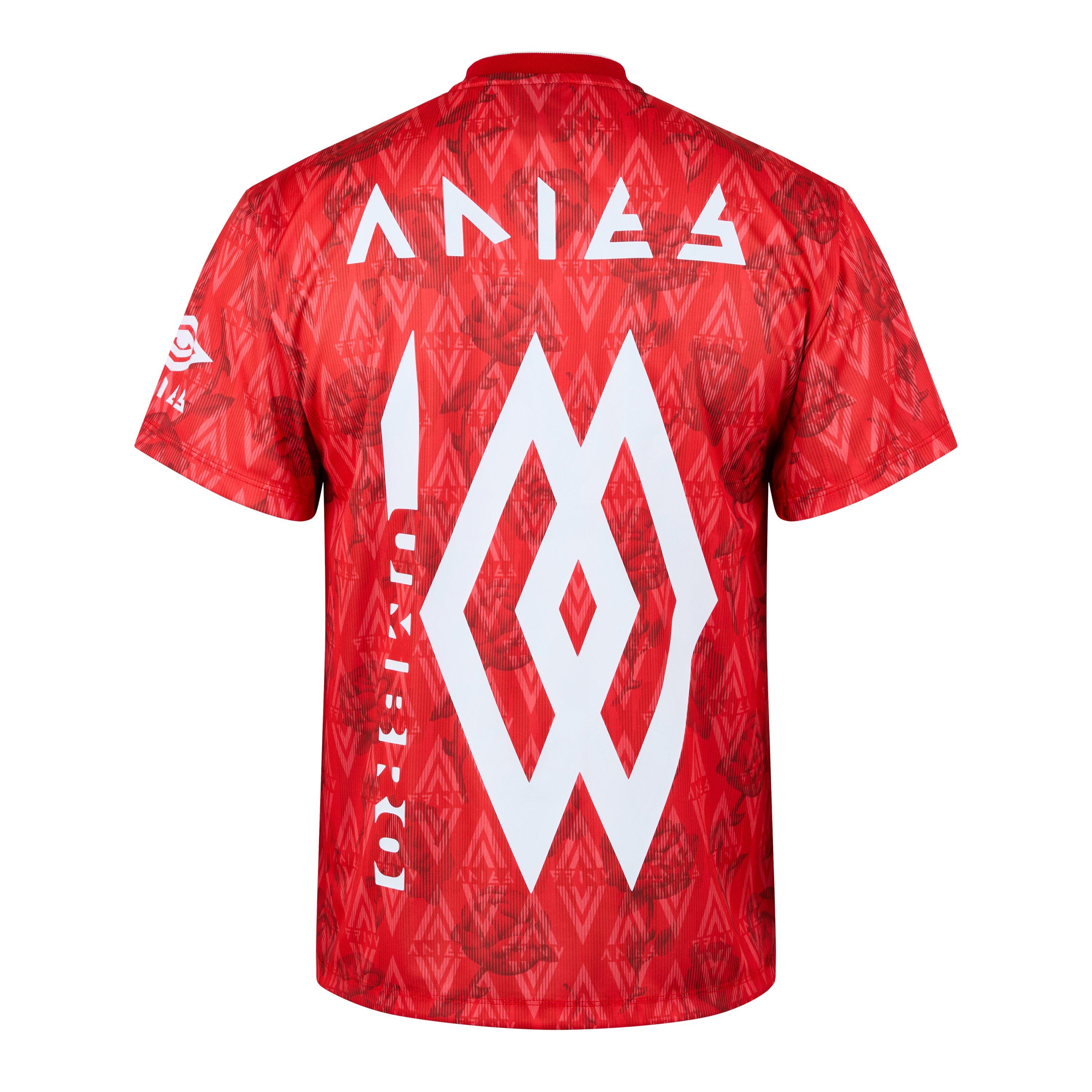 Aries | X Umbro Roses Short Sleeve Football Shirt | Regular