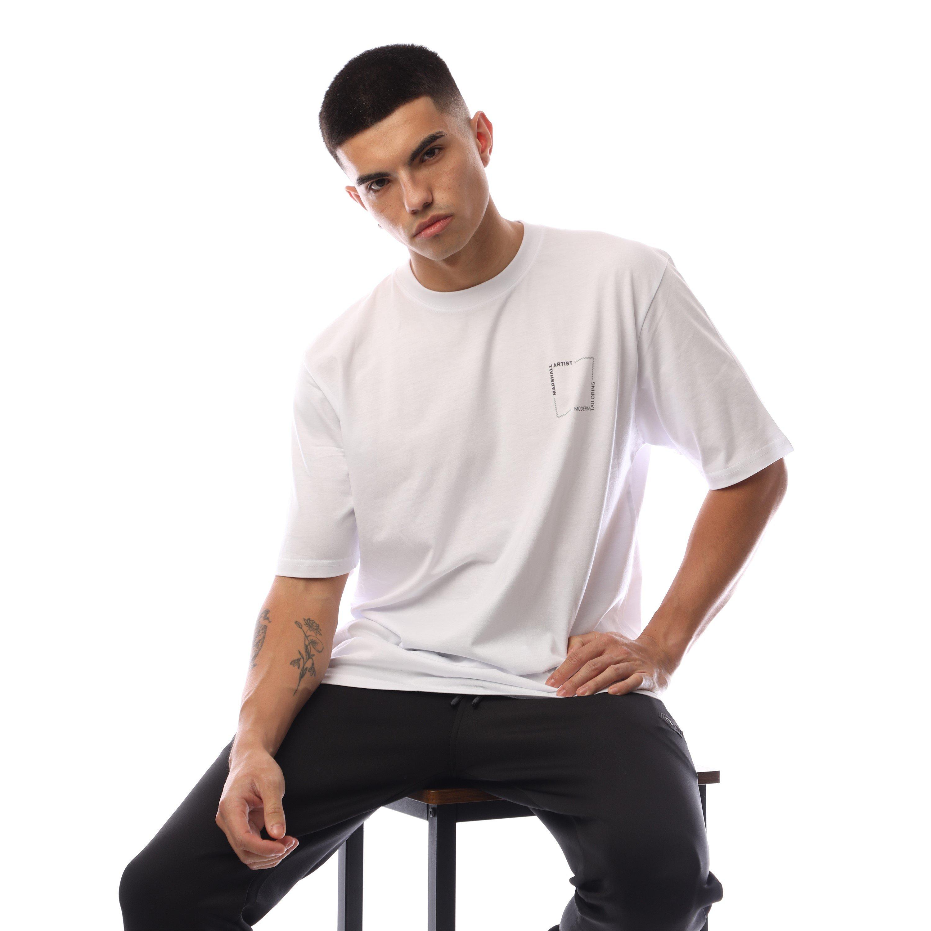 Bijela - Marshall Artist - Men's Chvrn Box Regular Fit T-Shirt - 2