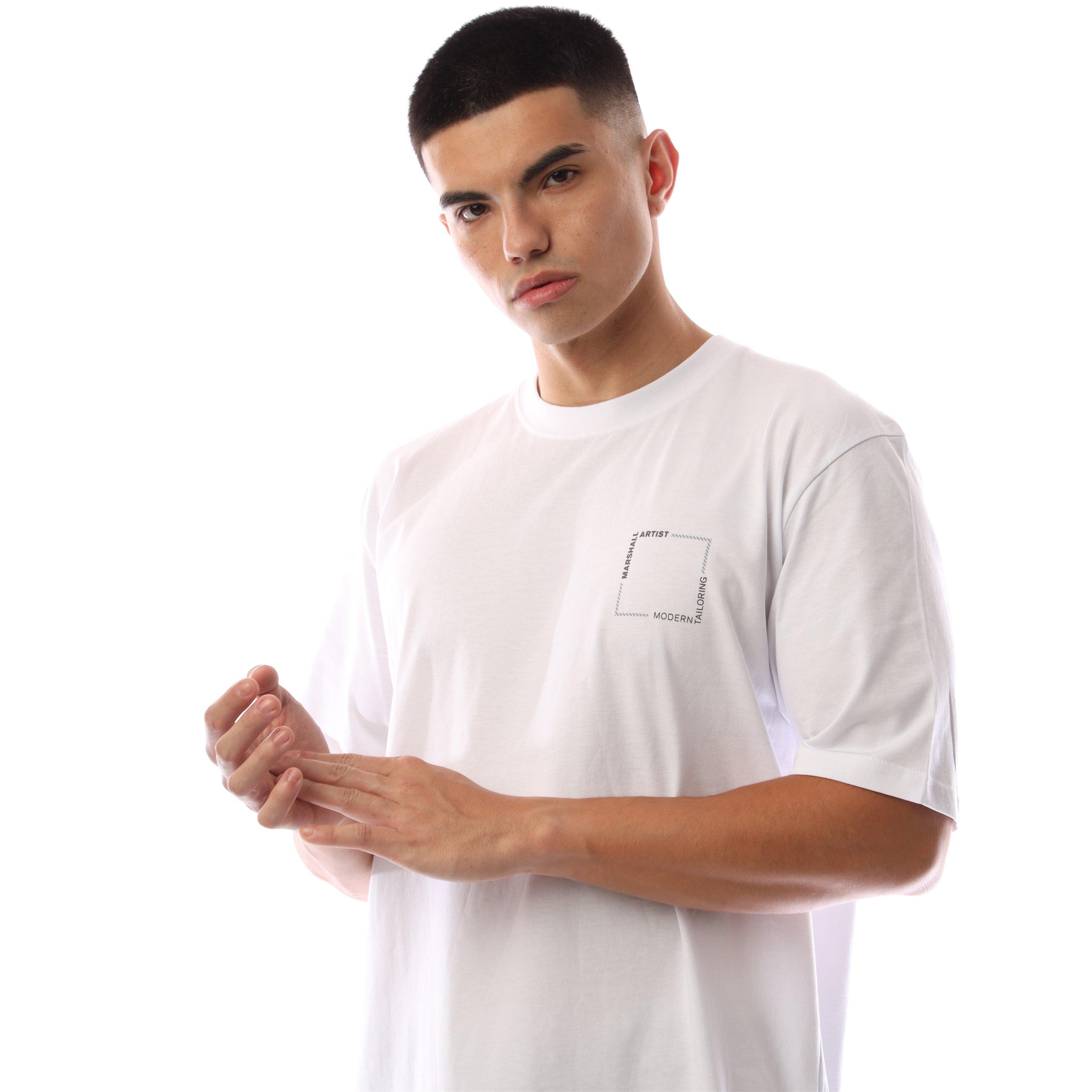 Bijela - Marshall Artist - Men's Chvrn Box Regular Fit T-Shirt - 4
