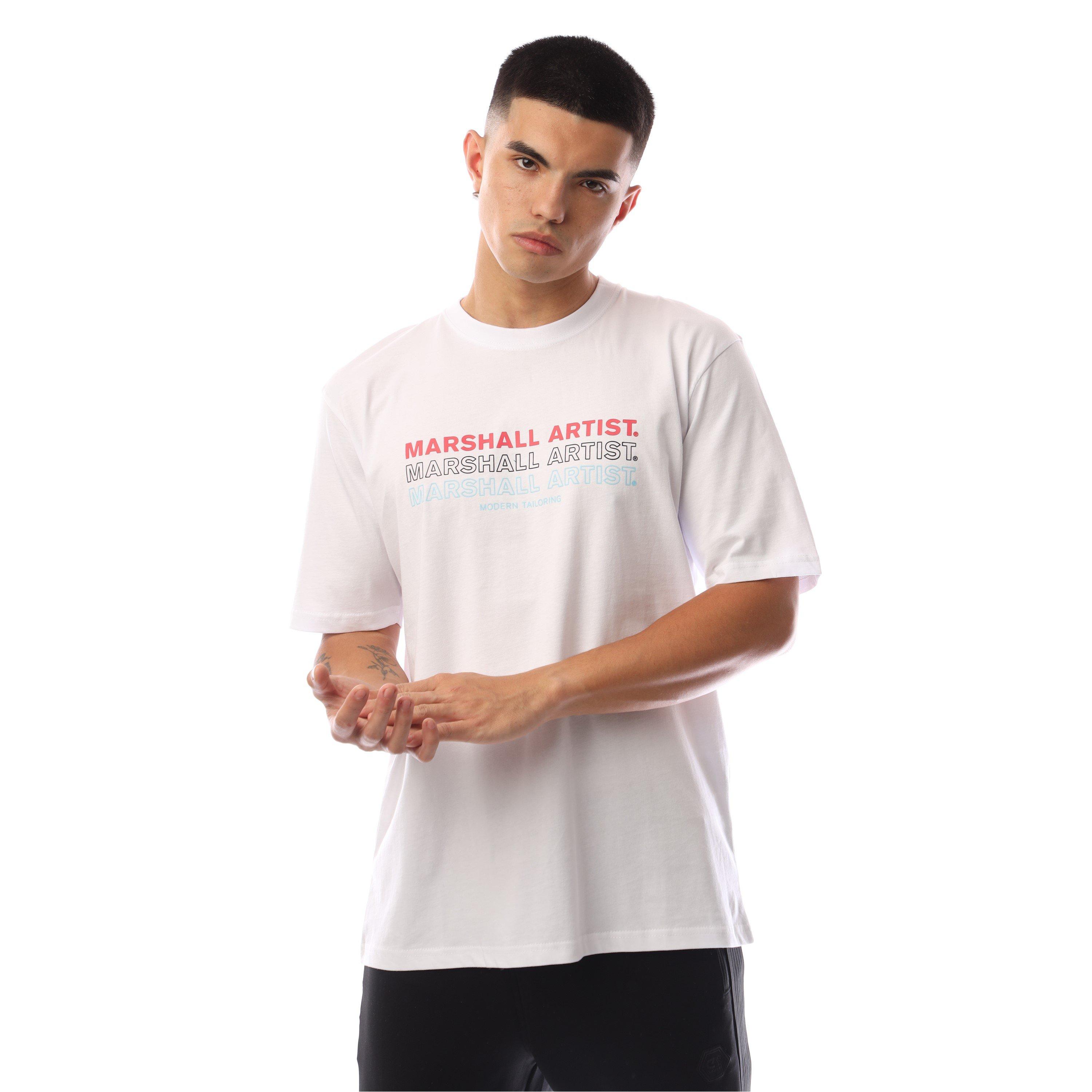 White - Marshall Artist - Men's Rept Logo Regular Fit T-Shirt - 3