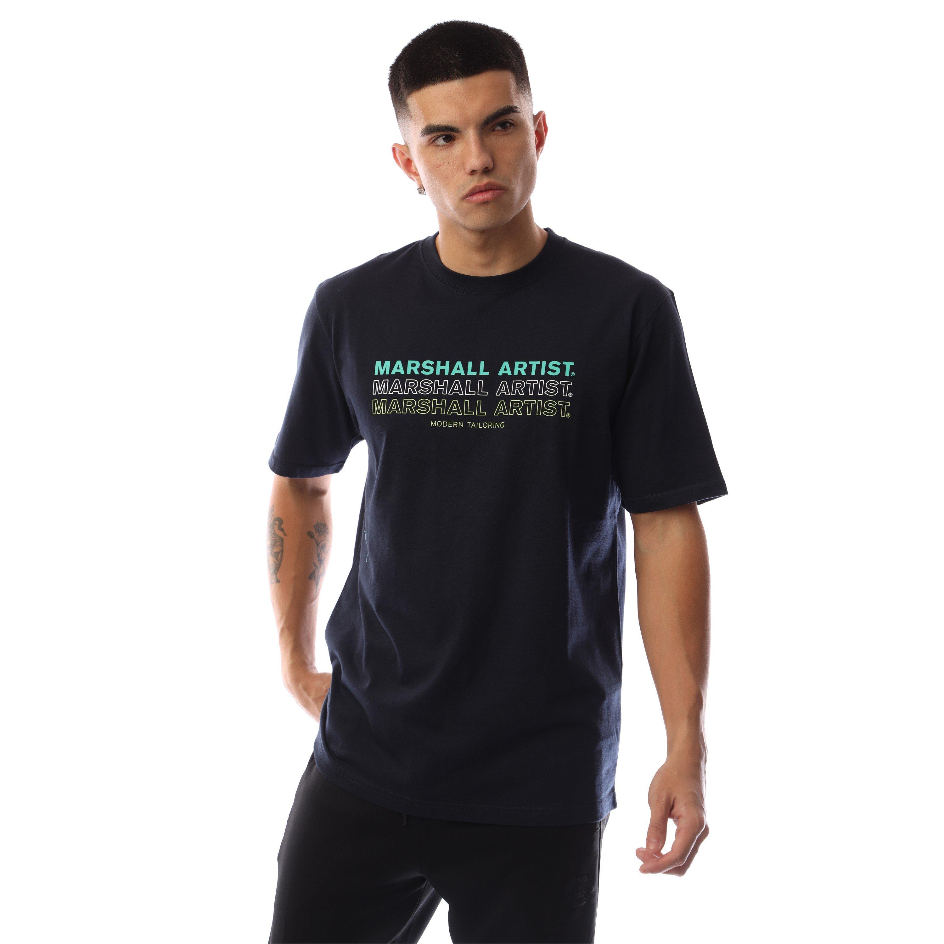Navy - Marshall Artist - Men's Rept Logo Regular Fit T-Shirt - 1
