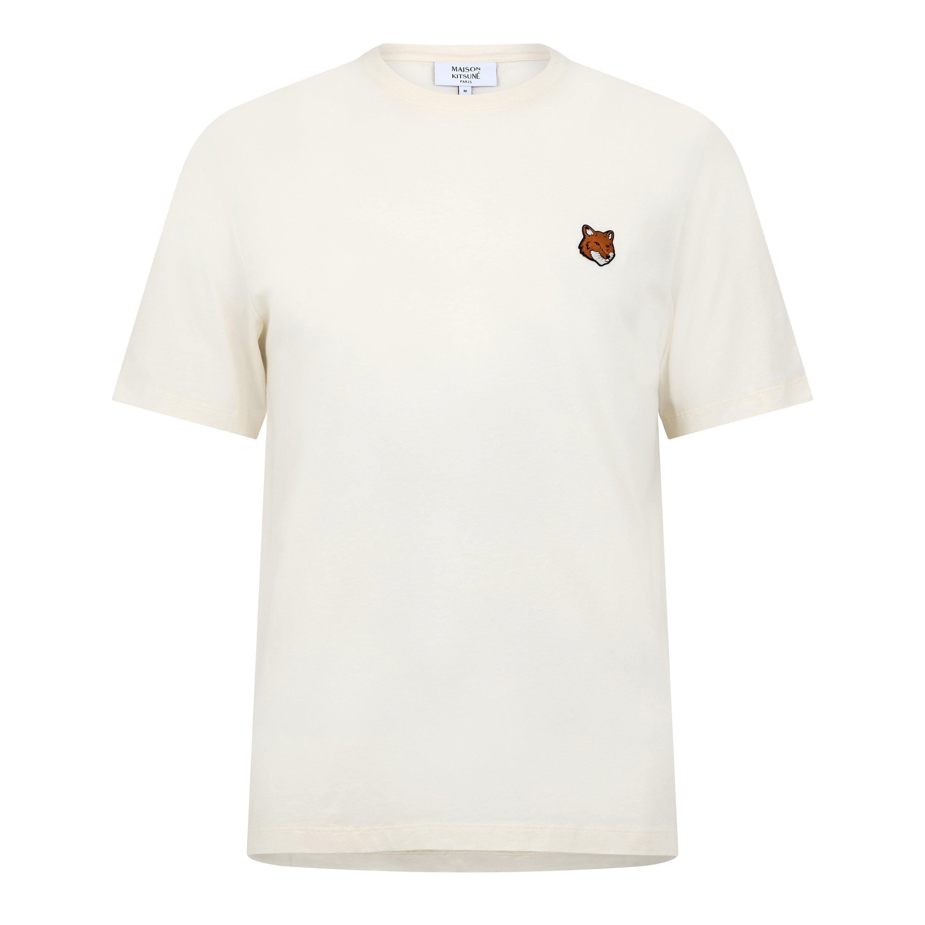Maison Kitsune Men's Fox Head T-Shirt - Eggnog - Large