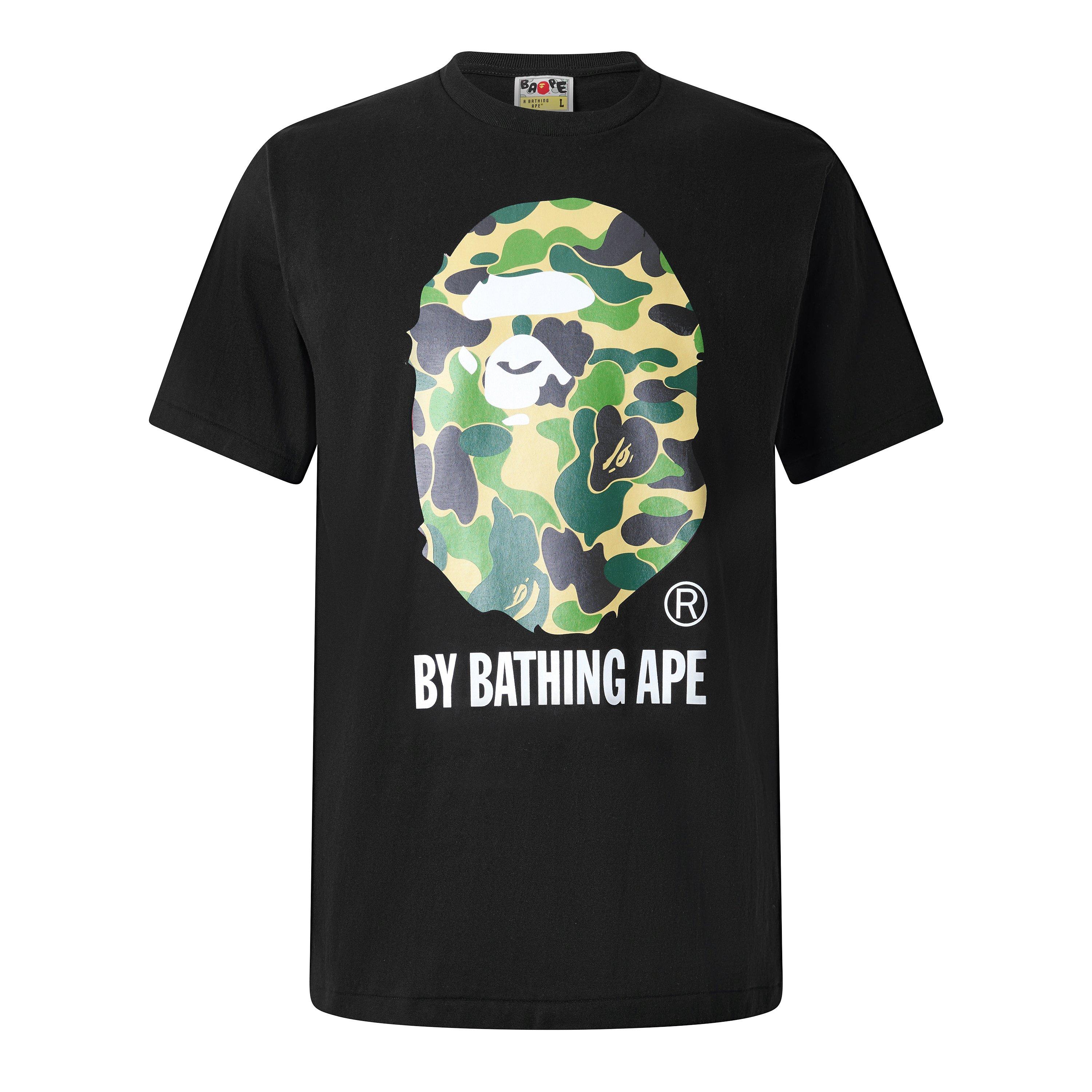A Bathing Ape Men's T-Shirt - Black/Geen Cam - Medium